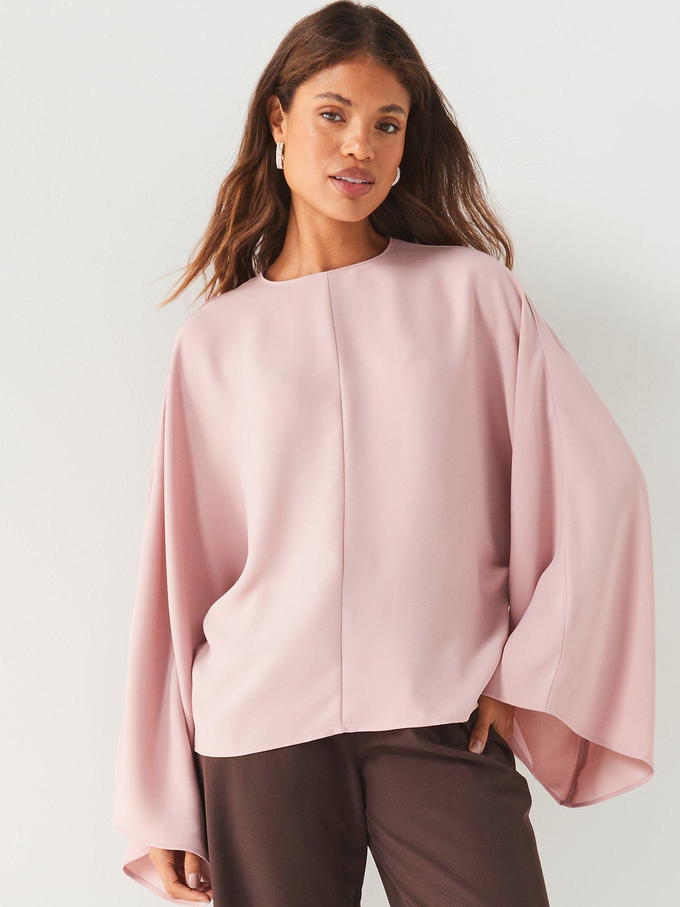 v-by-very-oversized-batwing-blouse-pinkoutfit