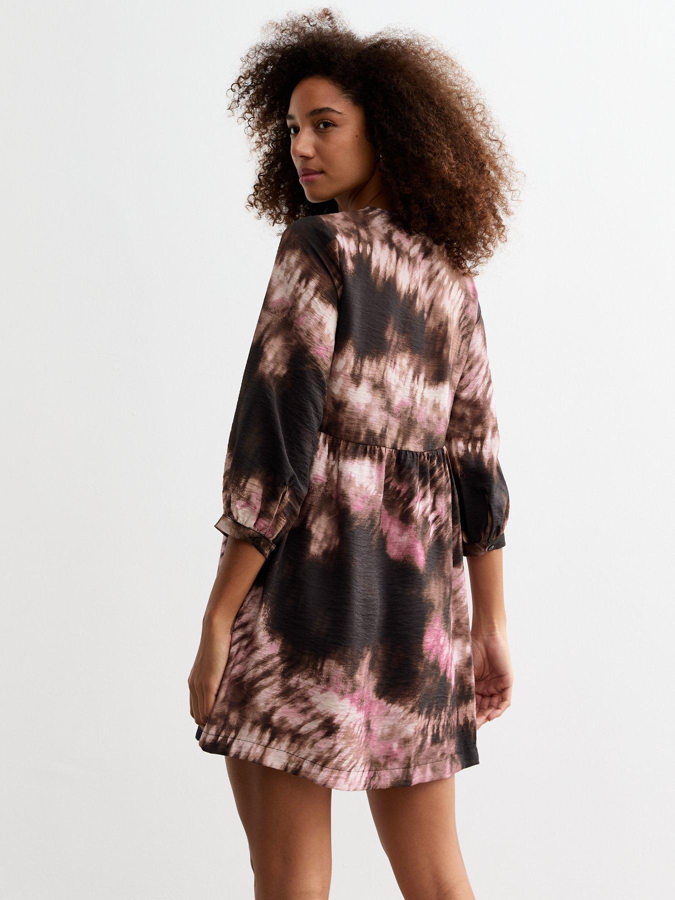 new-look-black-blur-mini-smock-dress-printstillFront