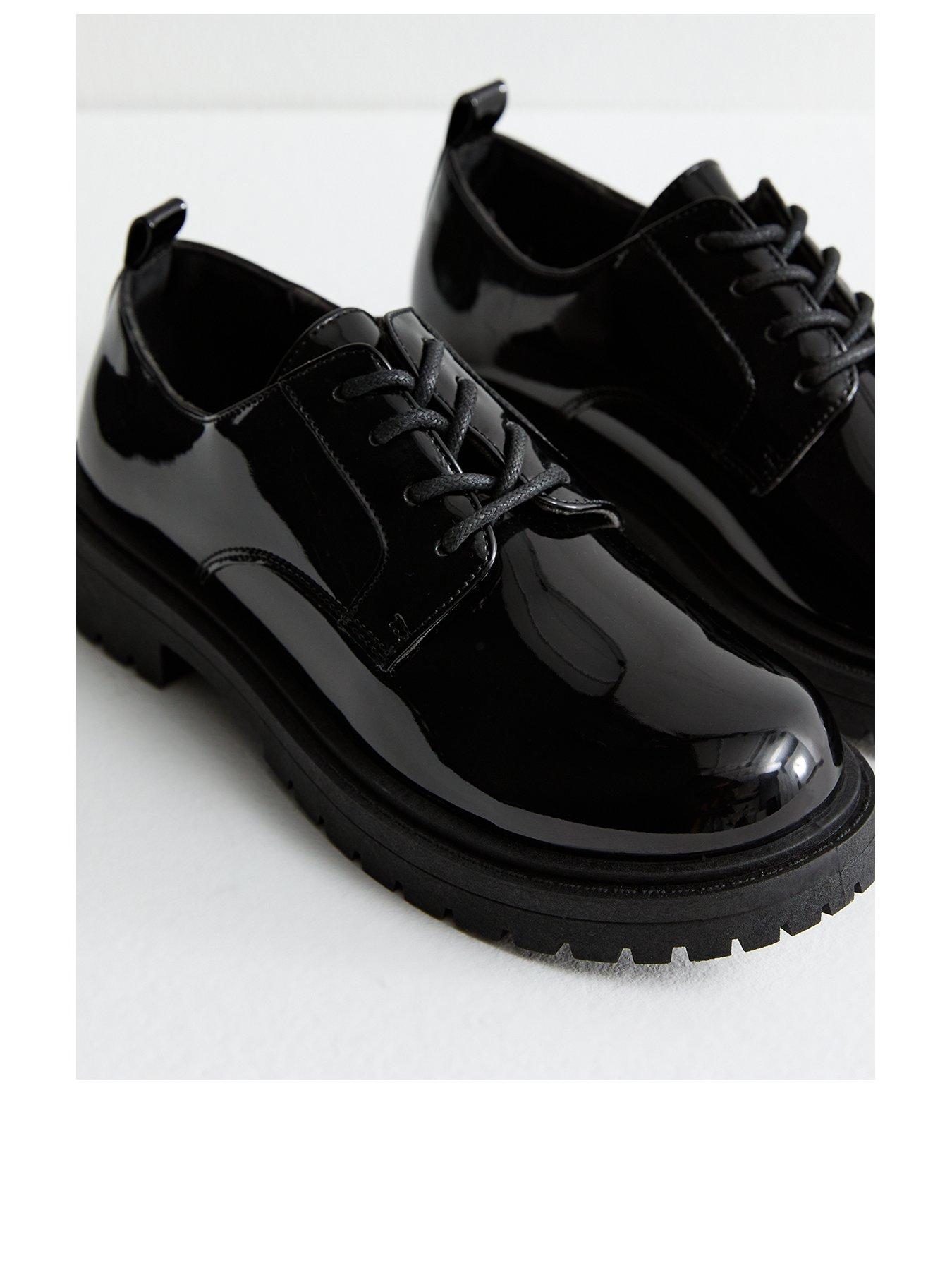 new-look-patent-leather-look-chunky-lace-up-shoes-blackstillFront