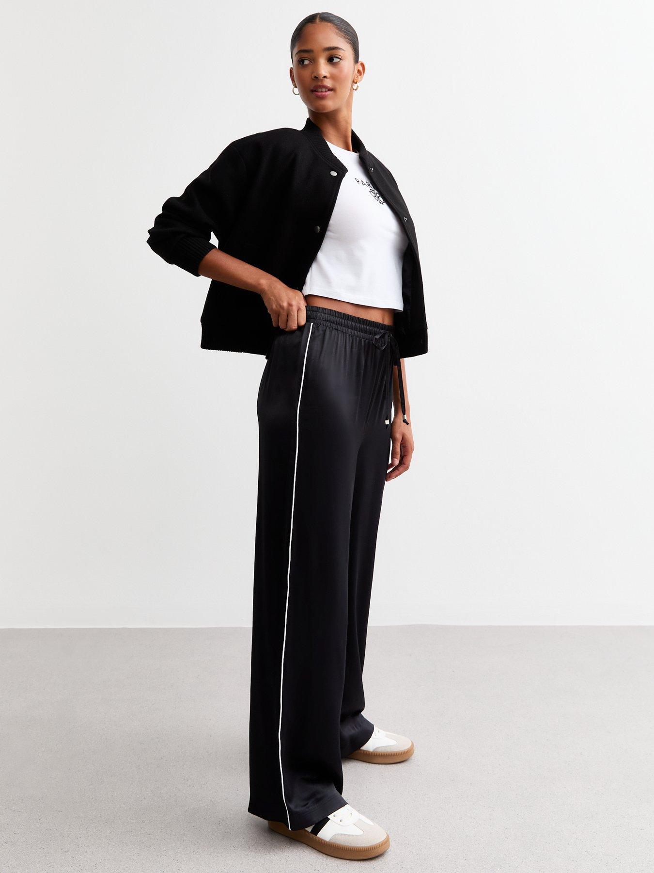 new-look-side-stripe-satin-wide-leg-trousers-blackback