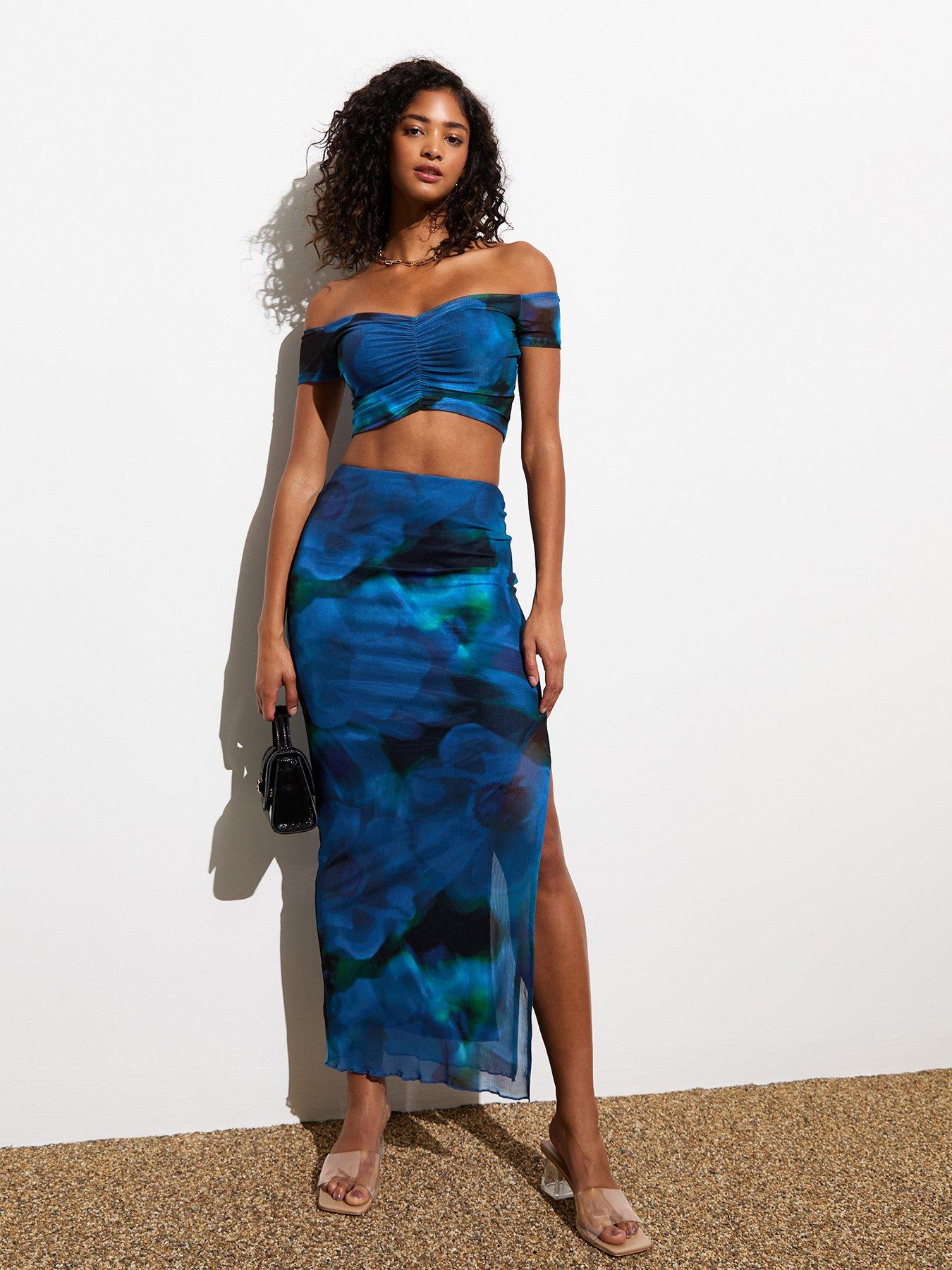 new-look-blue-floral-print-bardot-crop-topback