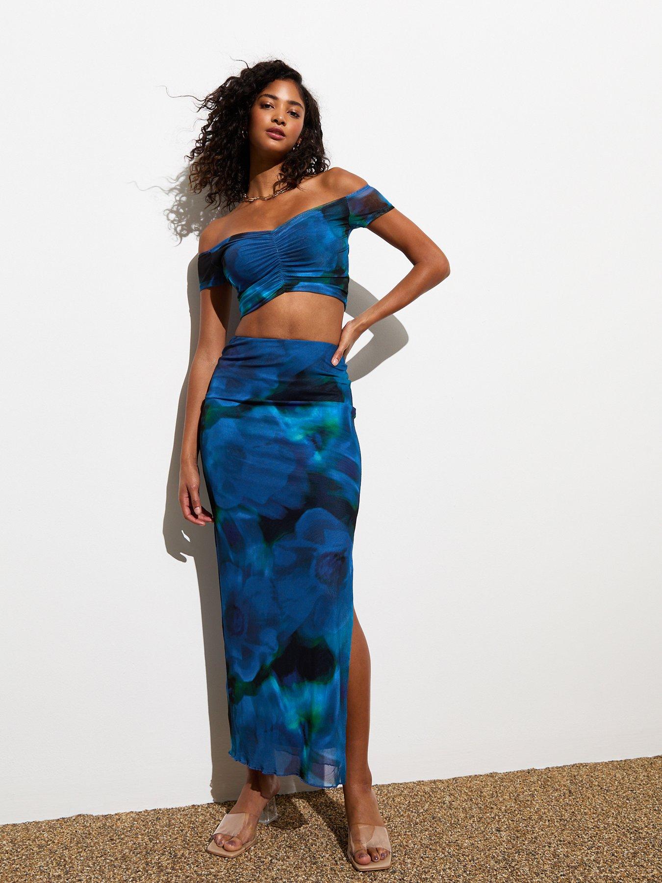 new-look-blue-floral-print-midi-skirt