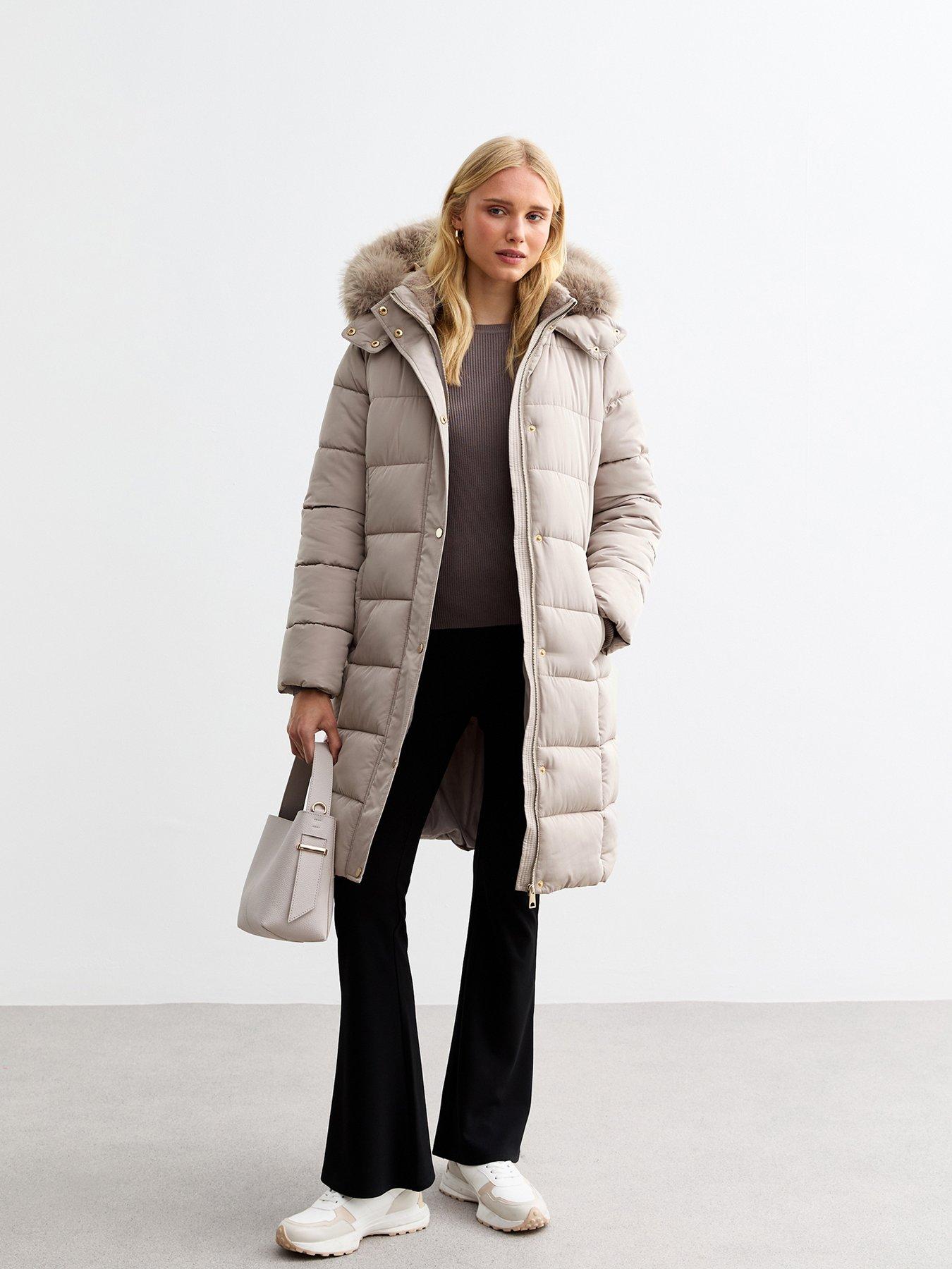 new-look-mink-faux-fur-trim-hood-long-puffer-coatdetail