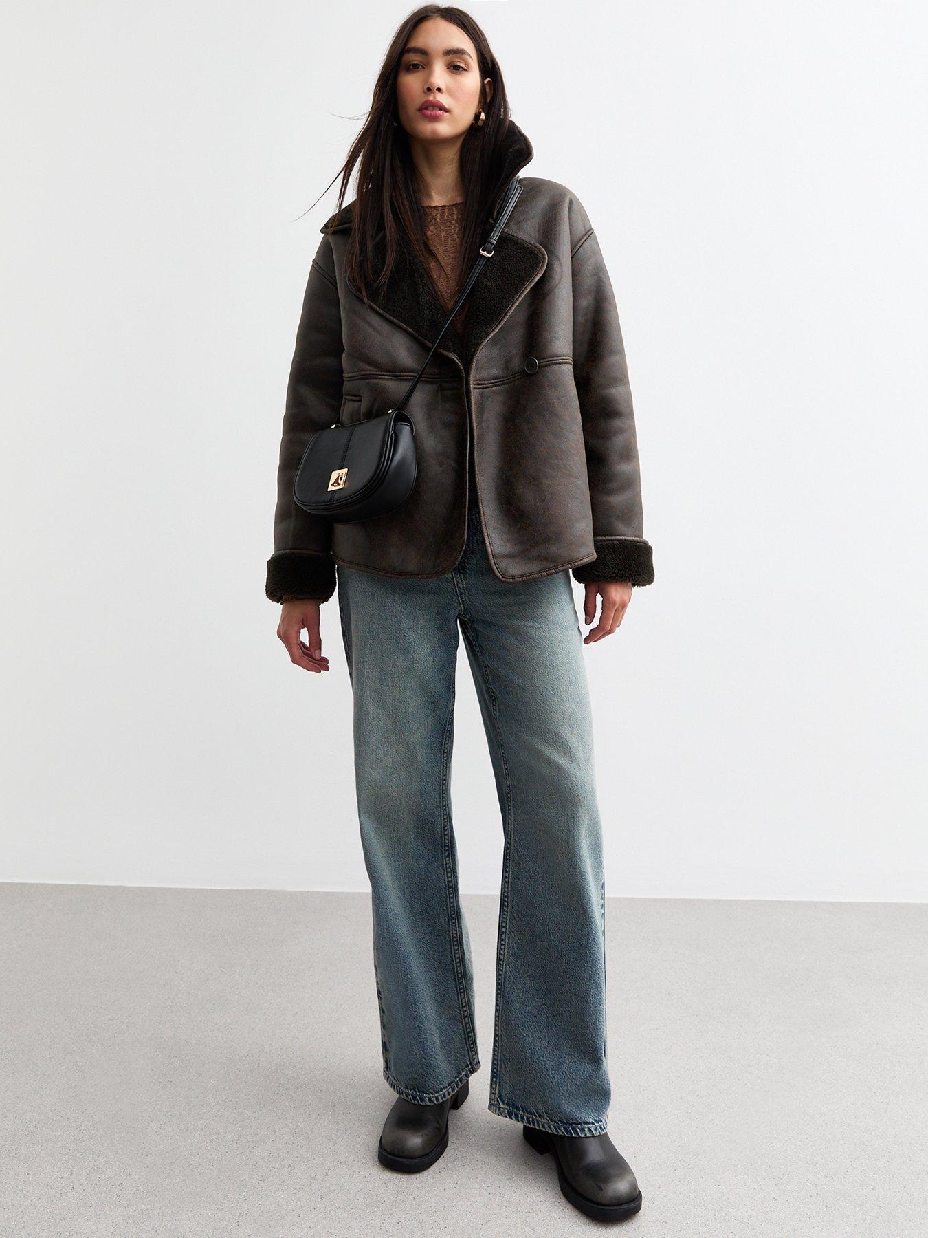 new-look-brown-faux-shearling-jacketback