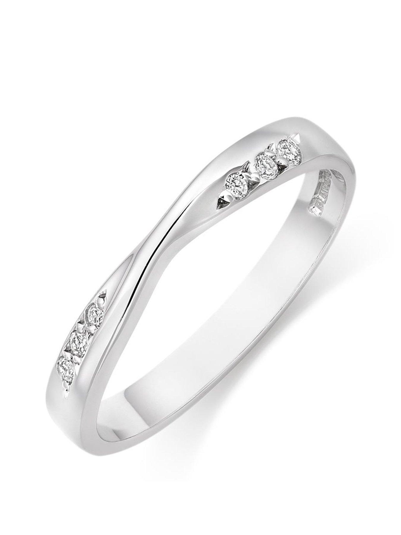 Beaverbrooks 9ct White Gold Diamond Wedding Ring