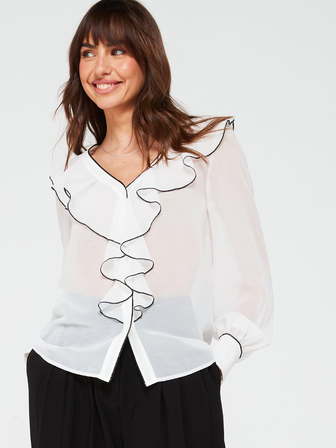 v-by-very-contrast-ruffle-blouse-ivorydetail