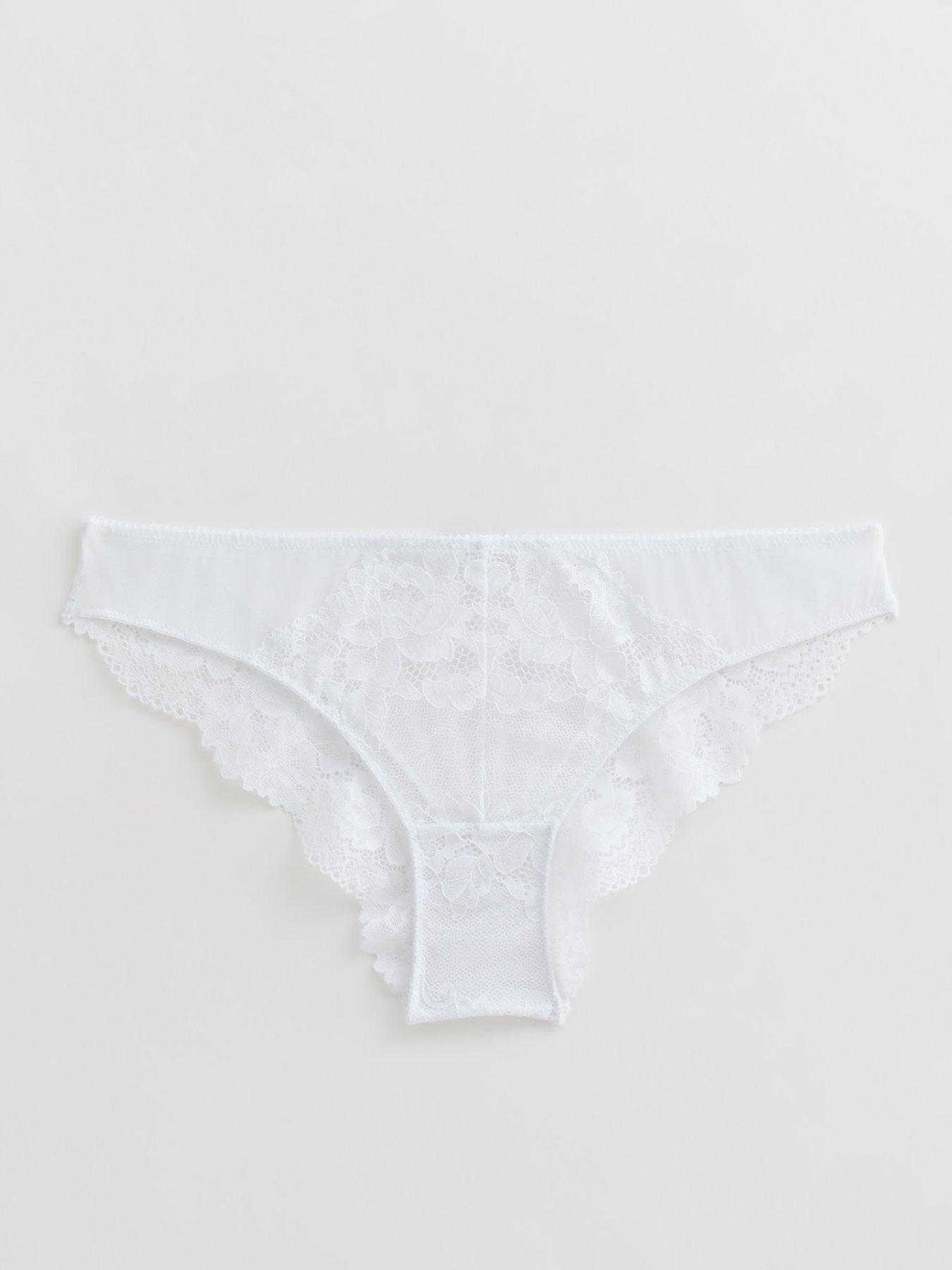 new-look-white-floral-lace-brazilian-briefs