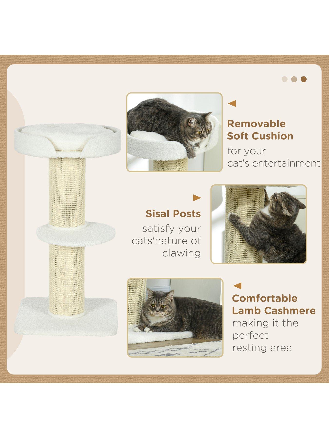 pawhut-91cm-cat-tree-with-sisal-scratching-post--whitedetail