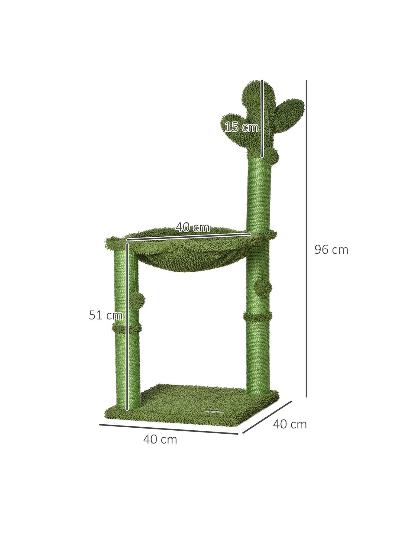 pawhut-cactus-cat-tree-tower-sisal-scratching-post-with-hammock-40-x-40-x-96cmback