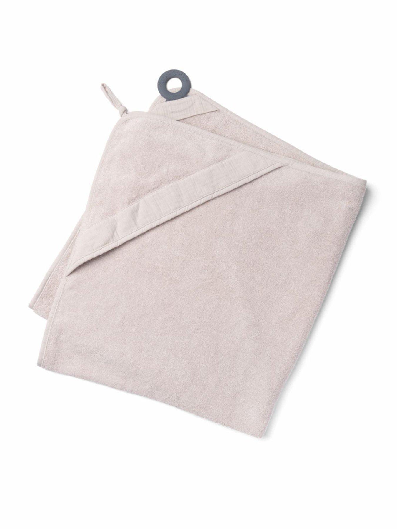Image of Babymoov Doomoo Dryn Play Baby  &  Toddler Hooded Bath Towel with Teething Ring - Pink