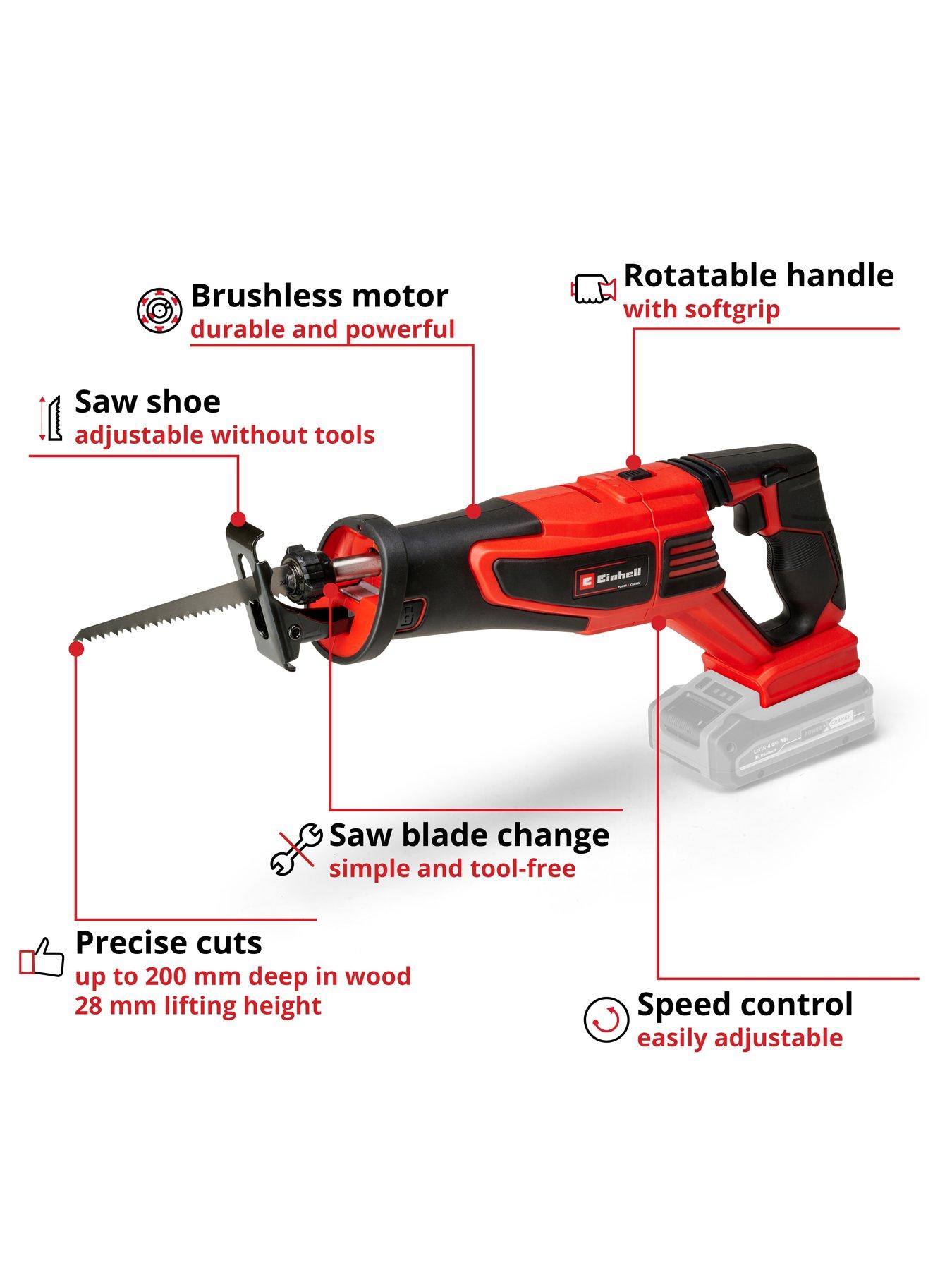 Image 3 of 7 of Einhell PXC Cordless Reciprocating Saw Brushless Solo (18V without battery)