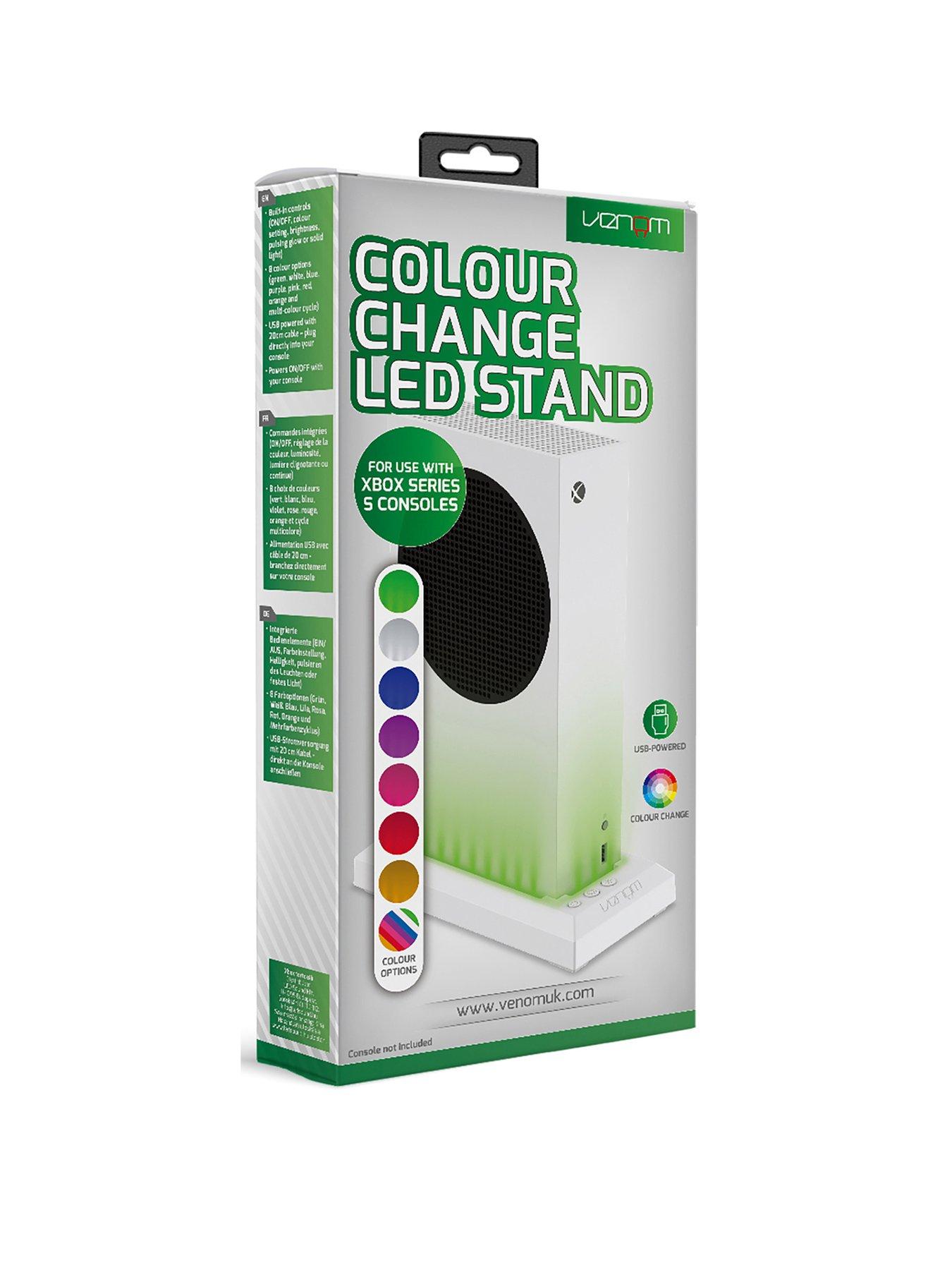 Image 1 of 7 of Venom Xbox Slim Multi-Colour LED Stand - White&nbsp;(for Xbox S Console)