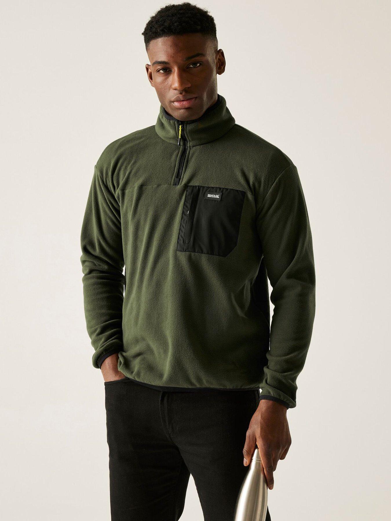 Regatta Mens Frankie Half Zip Fleece-KHAKI