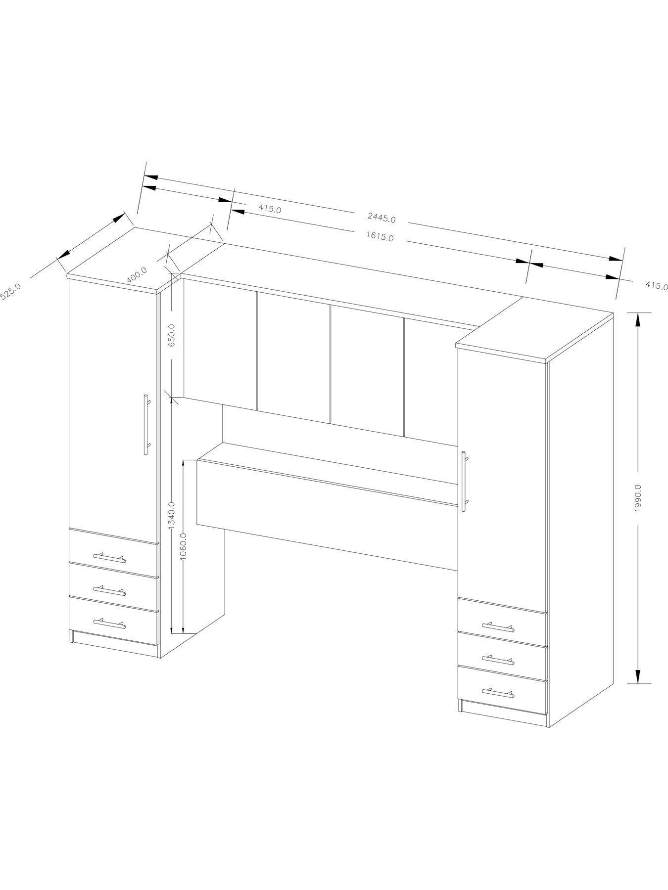 Image 5 of 6 of The Very Collection Prague Overbed Unit - FSC&reg;&nbsp;Certified