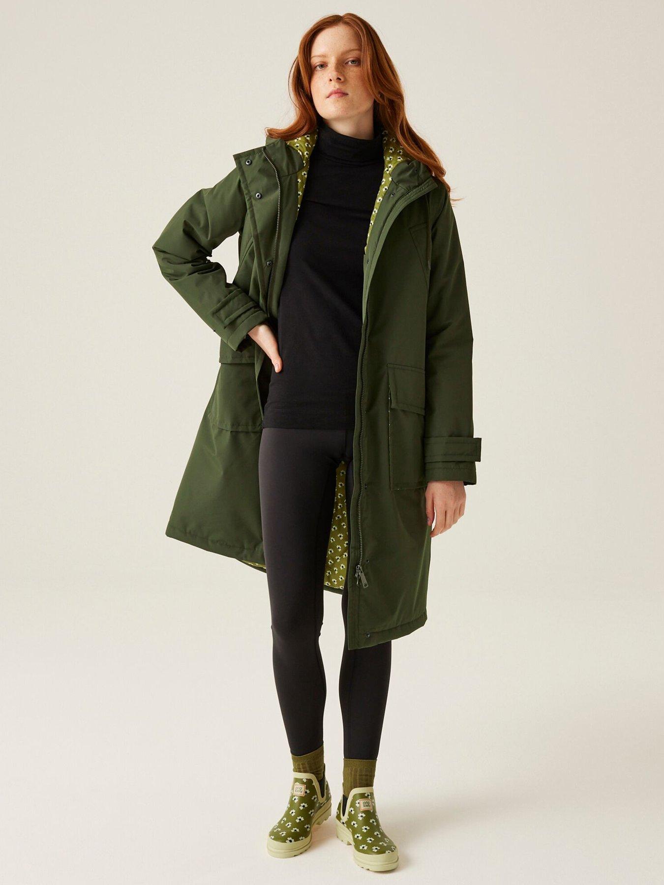 regatta-womens-orla-kiely-kiely-full-length-jacket--khakifront