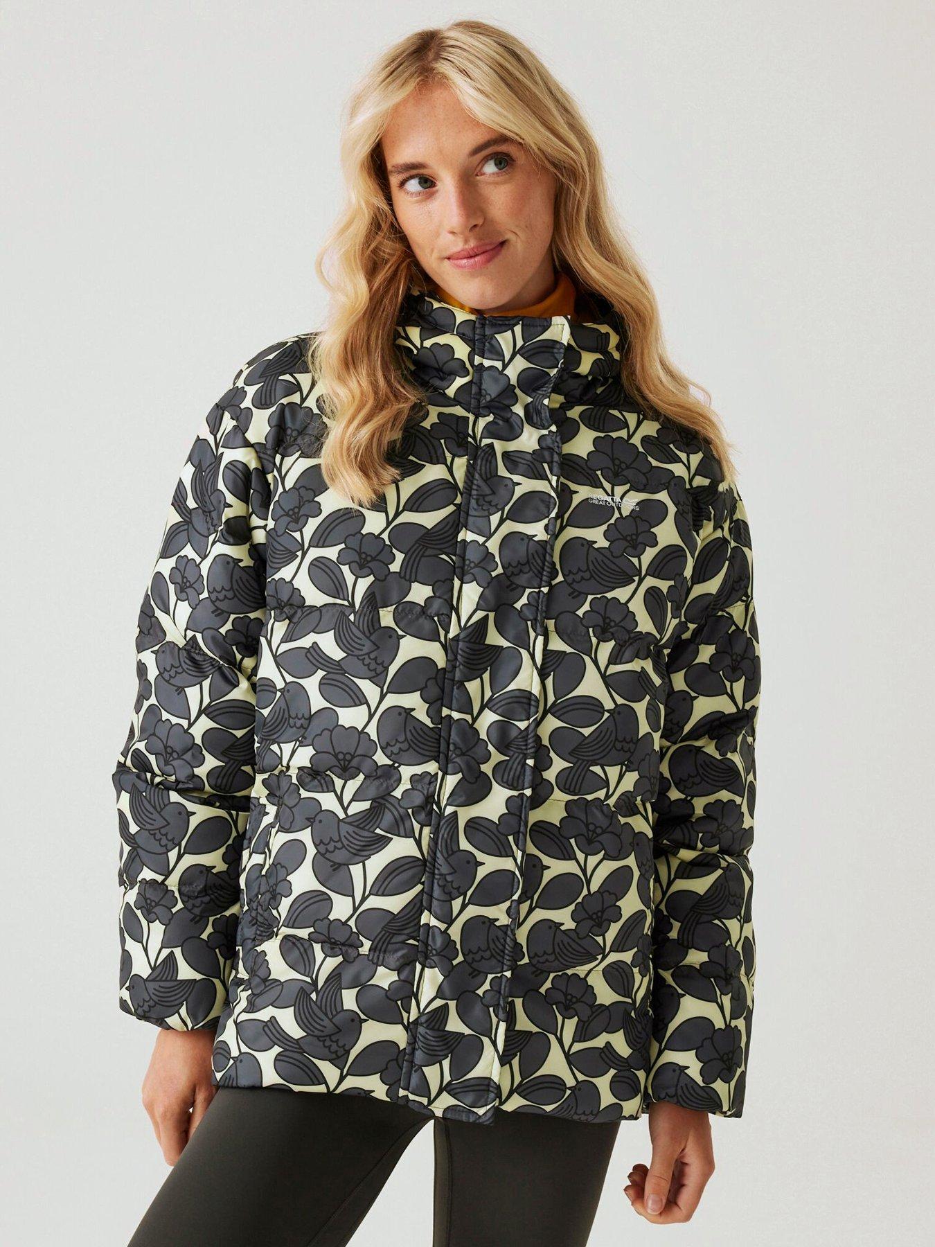 Image 1 of 6 of Regatta Womens Orla Kiely Padded Jkt Baffled/Quilted Jacket-GREY
