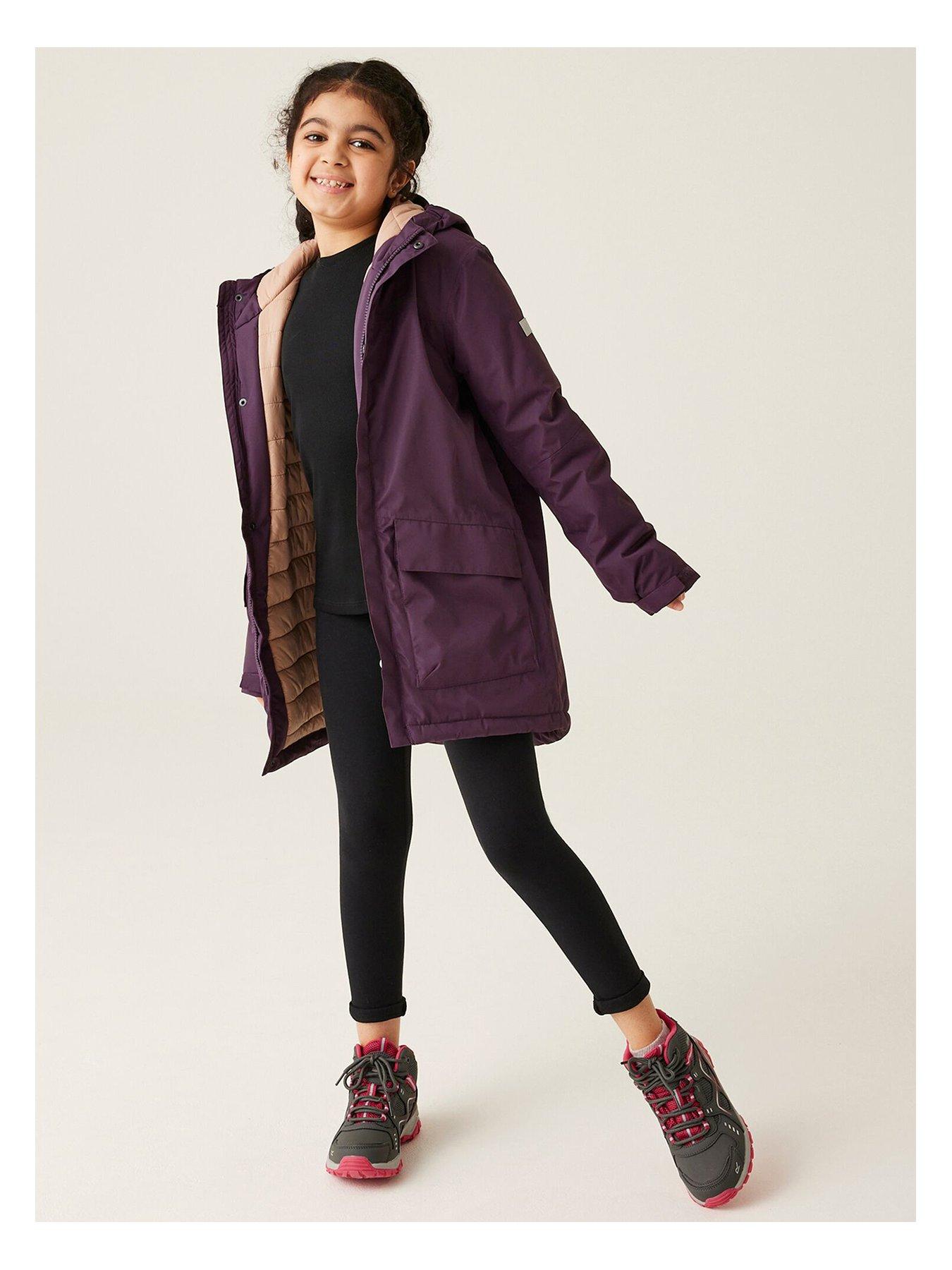 Image 3 of 5 of Regatta Kids Farbank Waterproof Insulated Jacket-plum