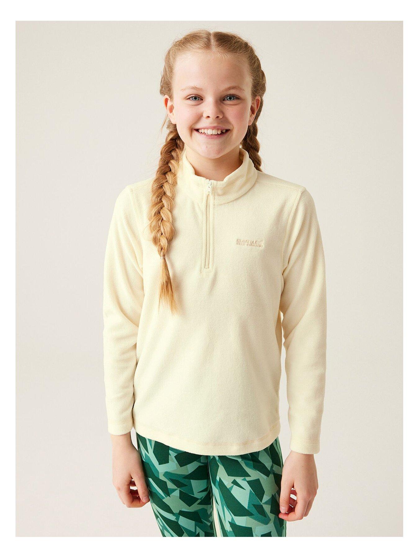 regatta-kids-kaliza-half-zip-fleece-cream