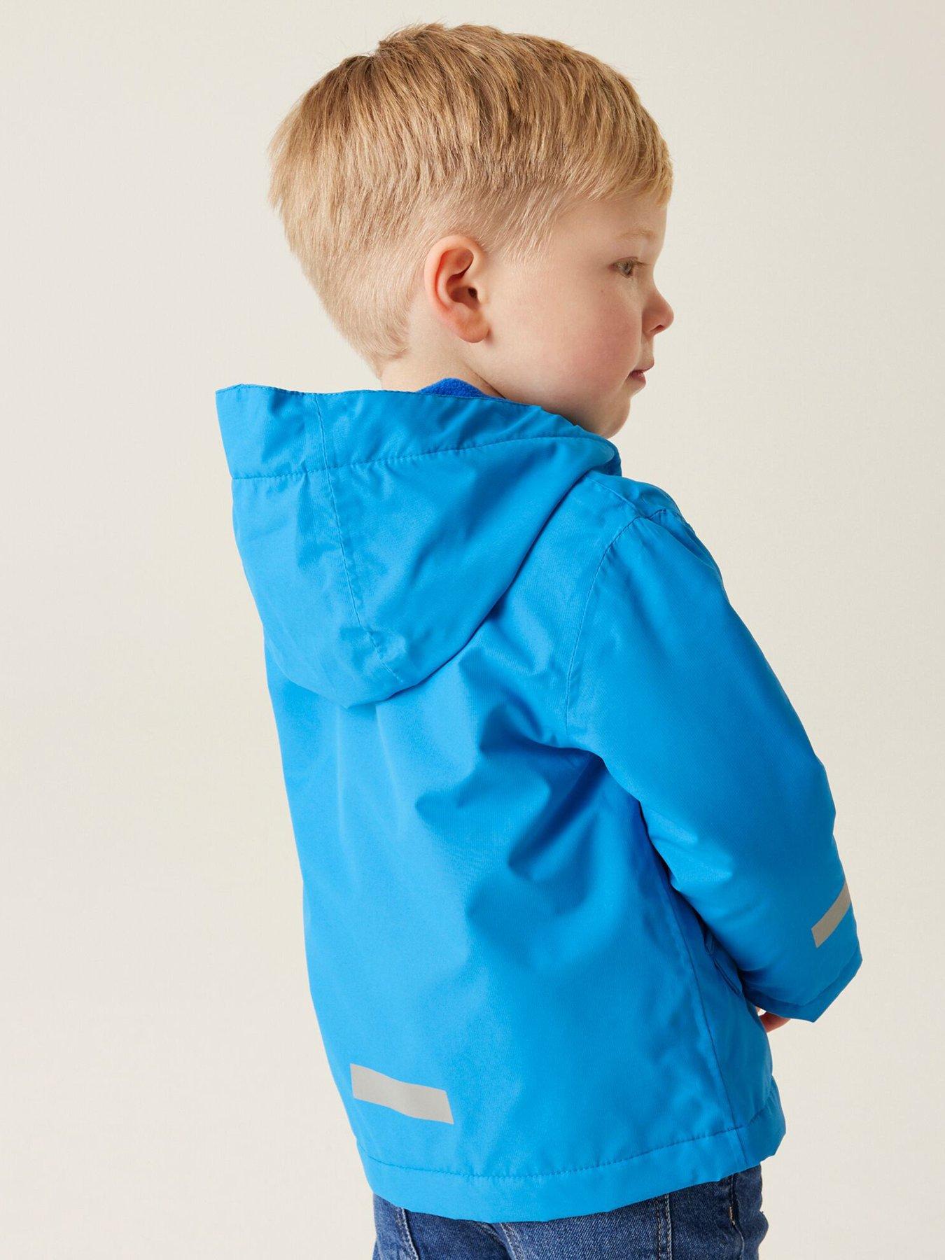 regatta-kids-animal-rainy-day-jacket-waterproof-insulated-jacket-spike-the-monster-bluestillFront