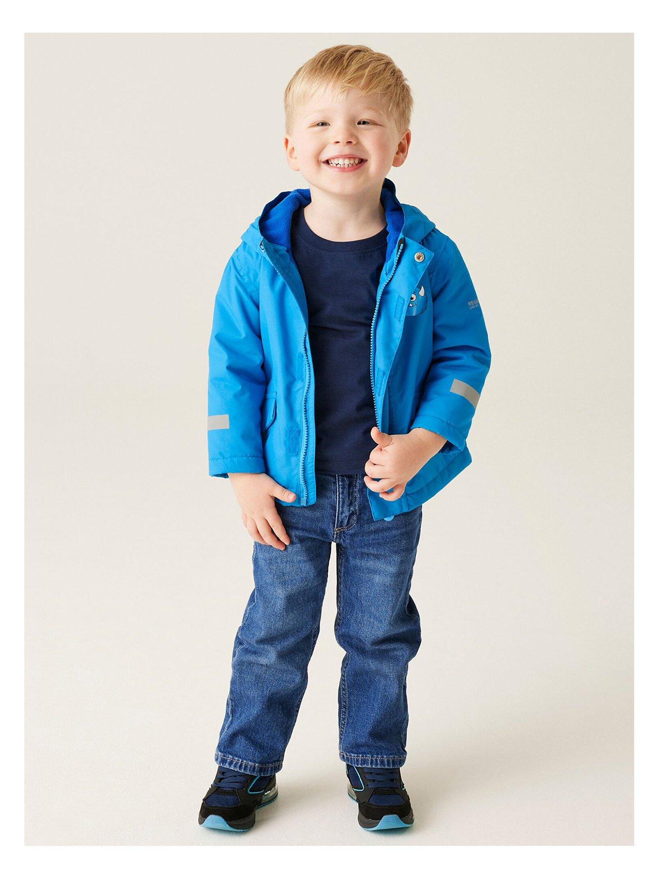 regatta-kids-animal-rainy-day-jacket-waterproof-insulated-jacket-spike-the-monster-blueback