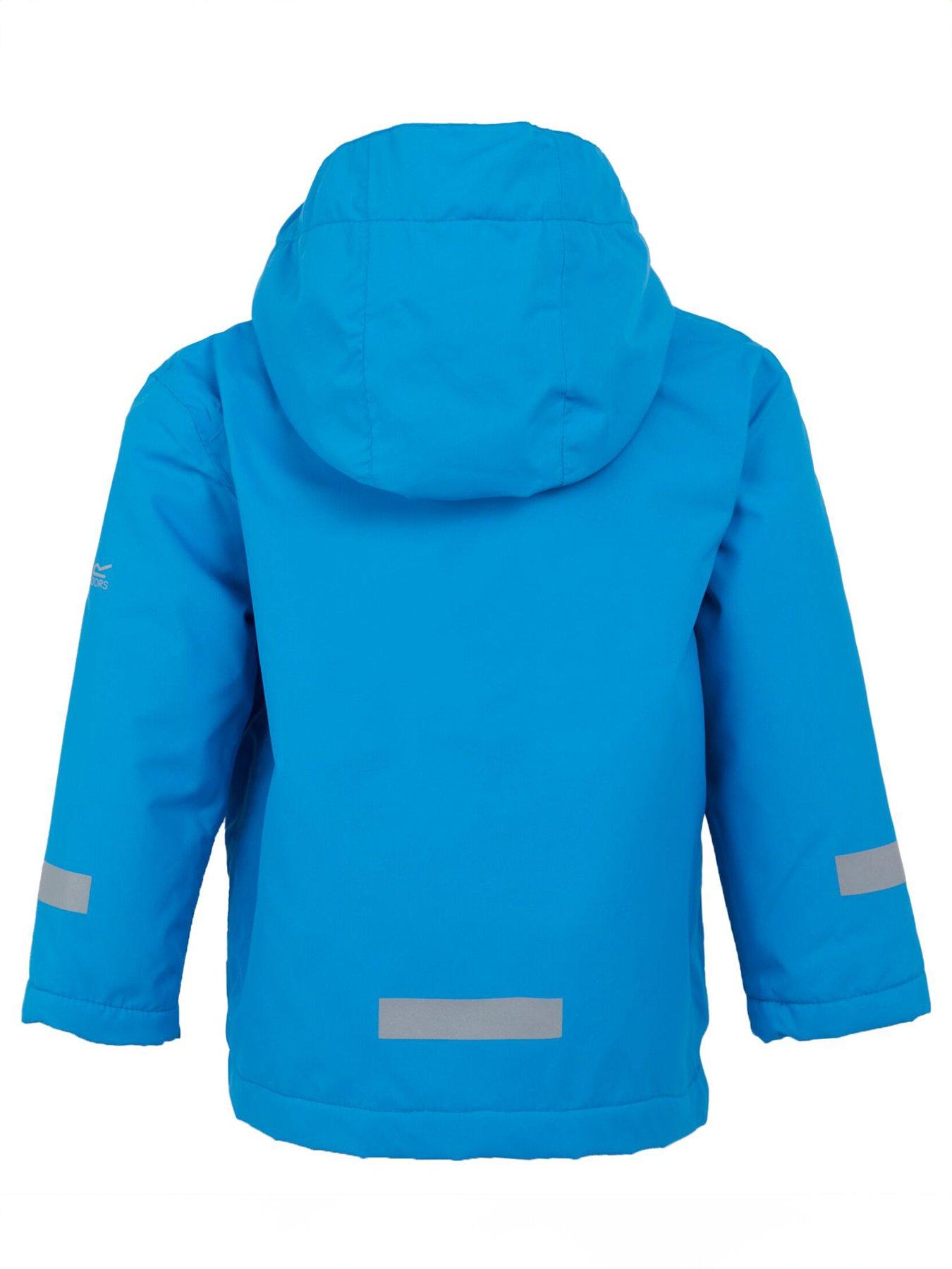 regatta-kids-animal-rainy-day-jacket-waterproof-insulated-jacket-spike-the-monster-bluedetail