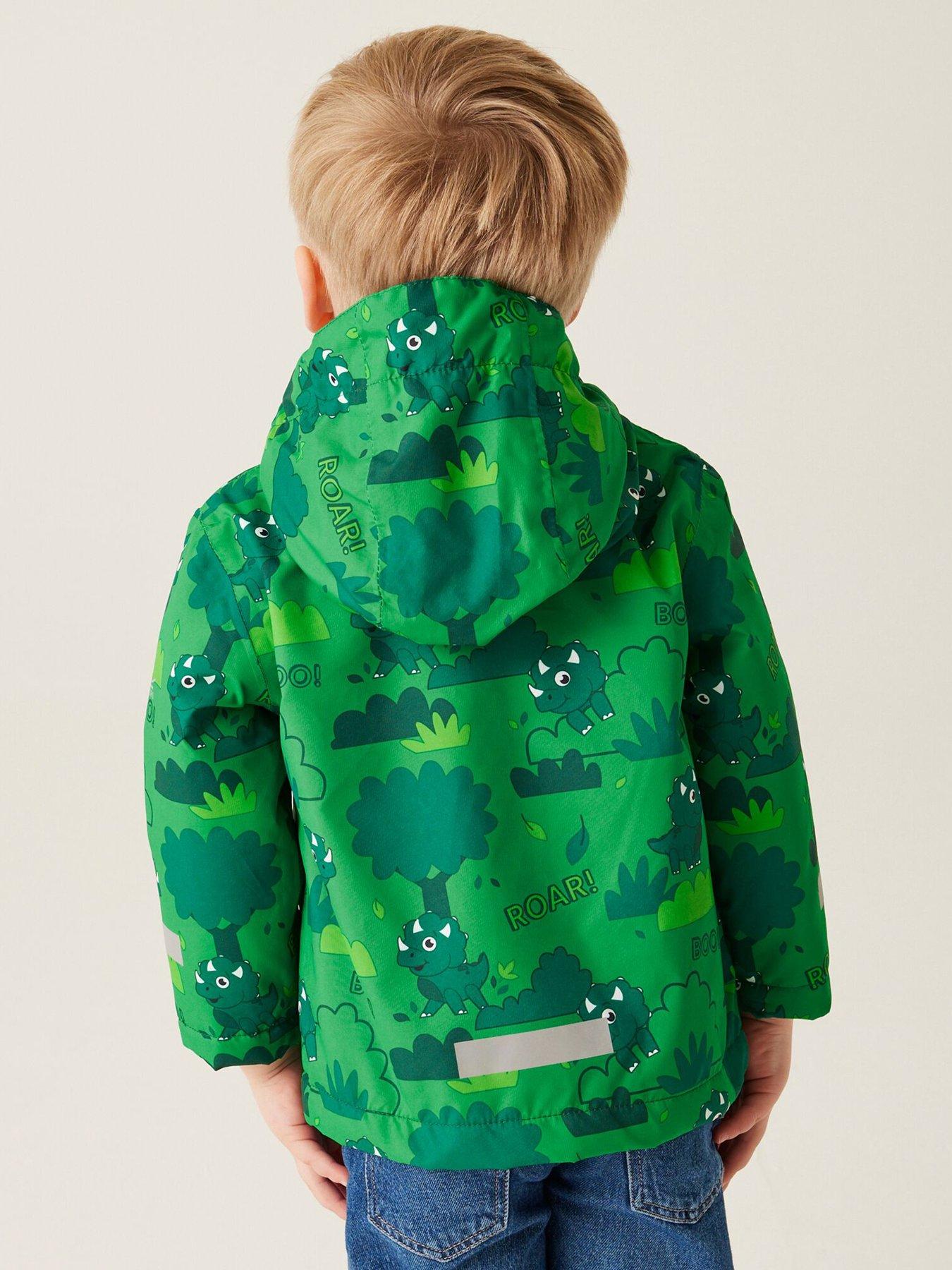 regatta-kids-animal-rainy-day-jacket-waterproof-insulated-jacket-stompy-the-dinosaur-greenstillFront