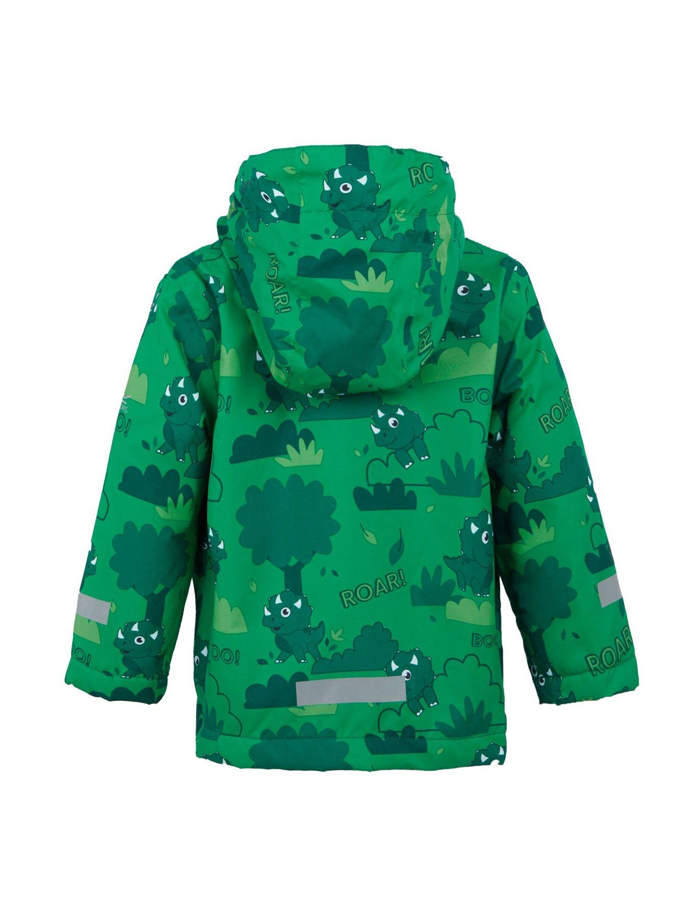 regatta-kids-animal-rainy-day-jacket-waterproof-insulated-jacket-stompy-the-dinosaur-greendetail