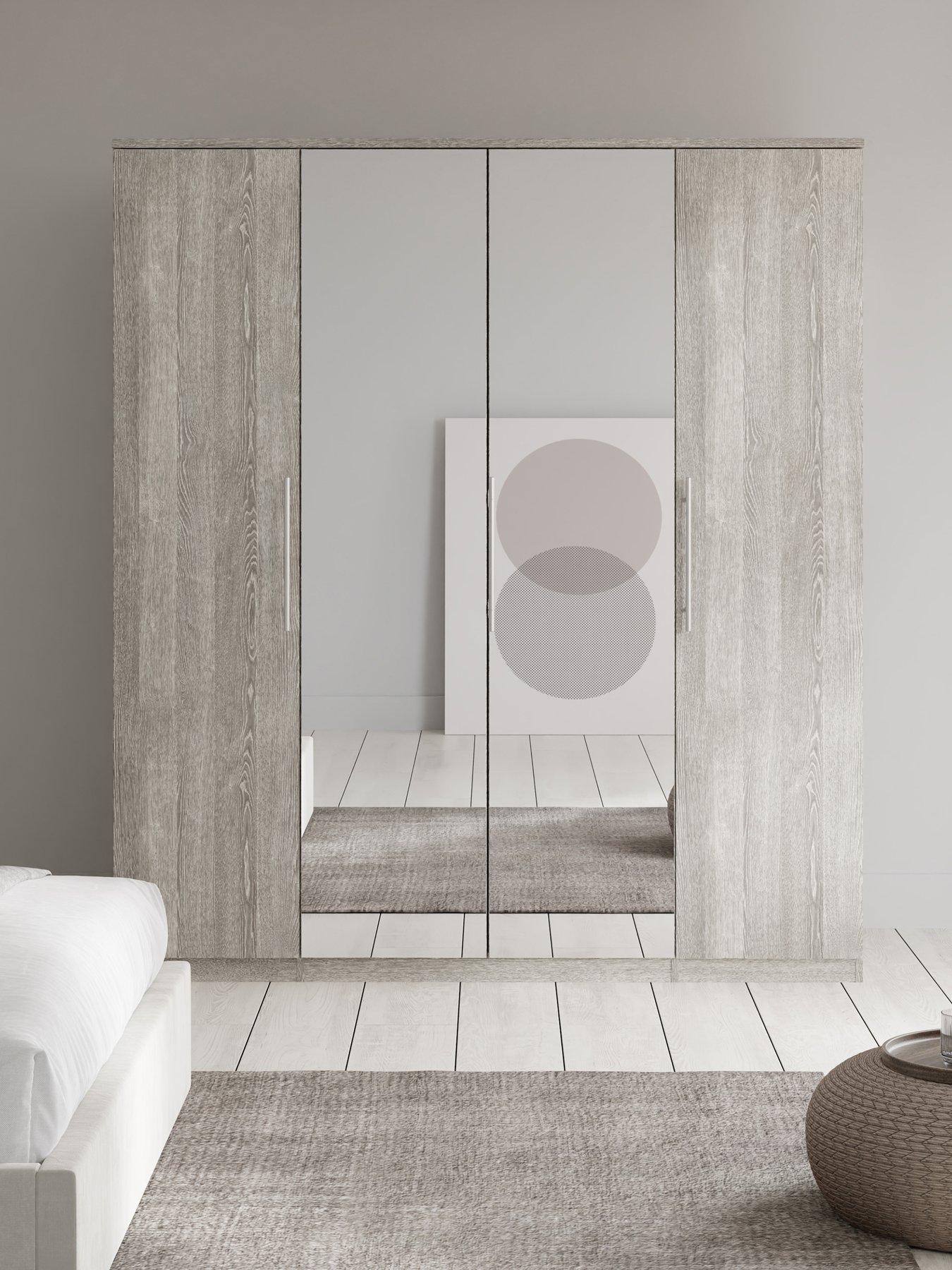 Image 1 of 6 of The Very Collection Prague 4 Door Wardrobe With Mirrors - FSC&reg; Certified