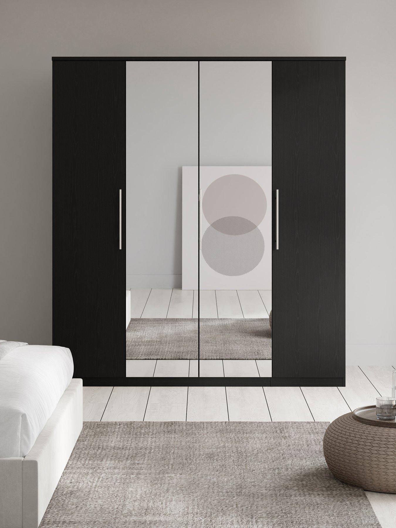 Very Home Prague 4 Door Wardrobe With Mirrors - FSC® Certified