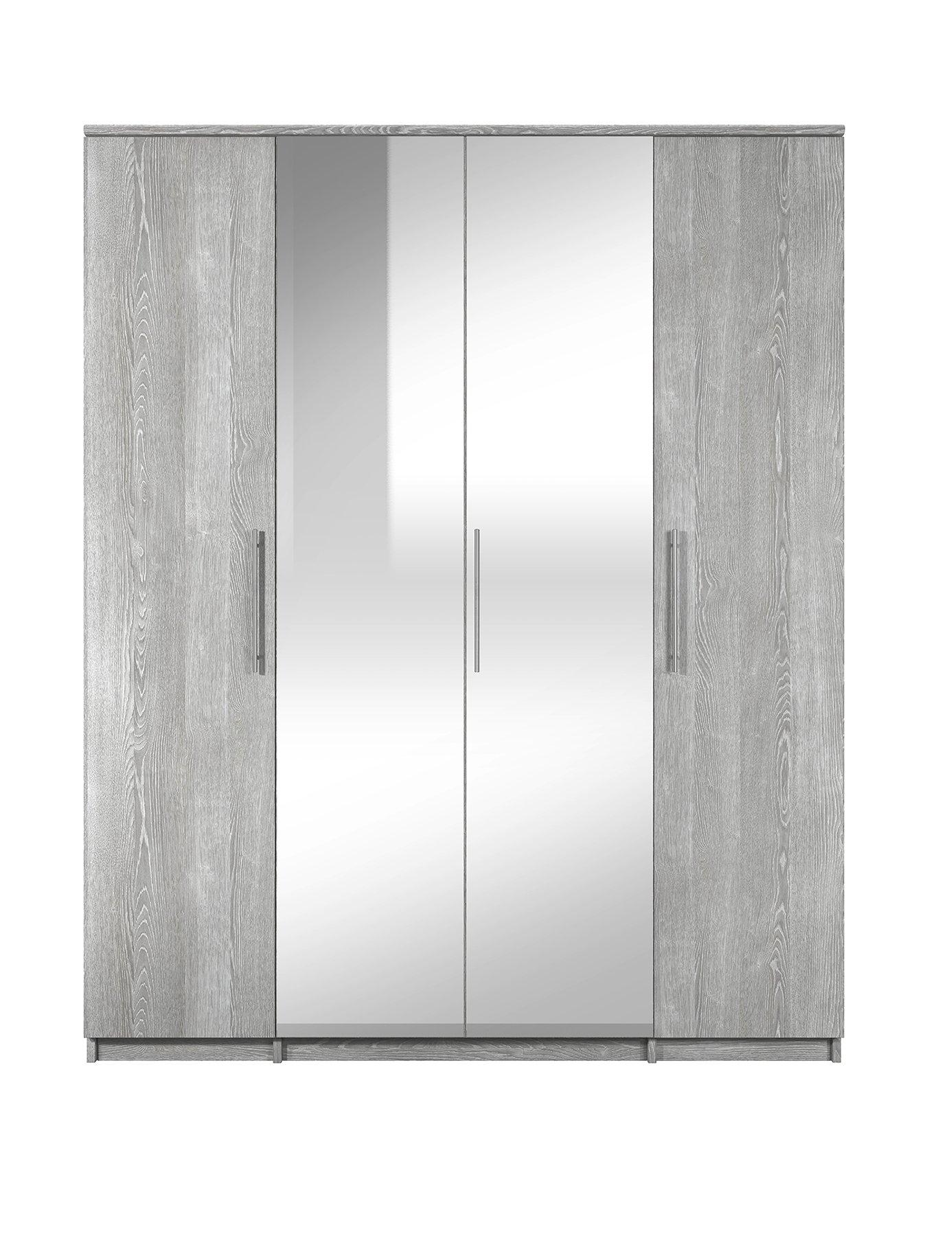 Image 2 of 6 of The Very Collection Prague 4 Door Wardrobe With Mirrors - FSC&reg; Certified