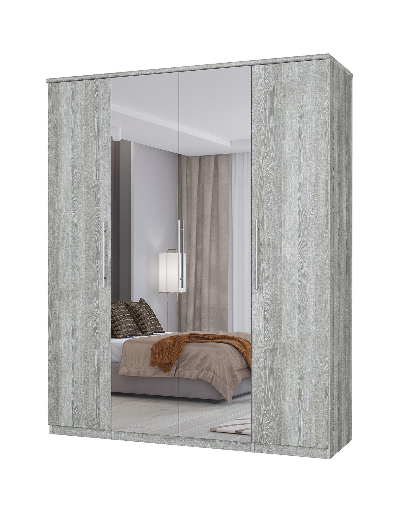 Image 3 of 6 of The Very Collection Prague 4 Door Wardrobe With Mirrors - FSC&reg; Certified
