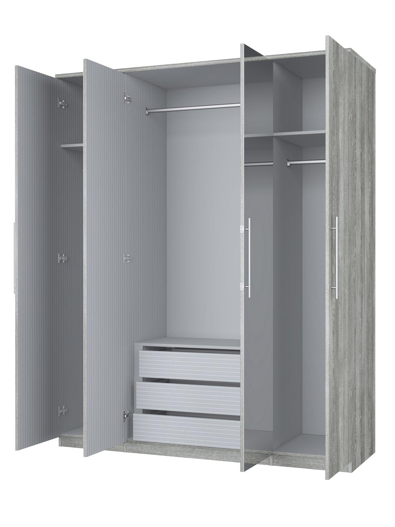 Image 4 of 6 of The Very Collection Prague 4 Door Wardrobe With Mirrors - FSC&reg; Certified