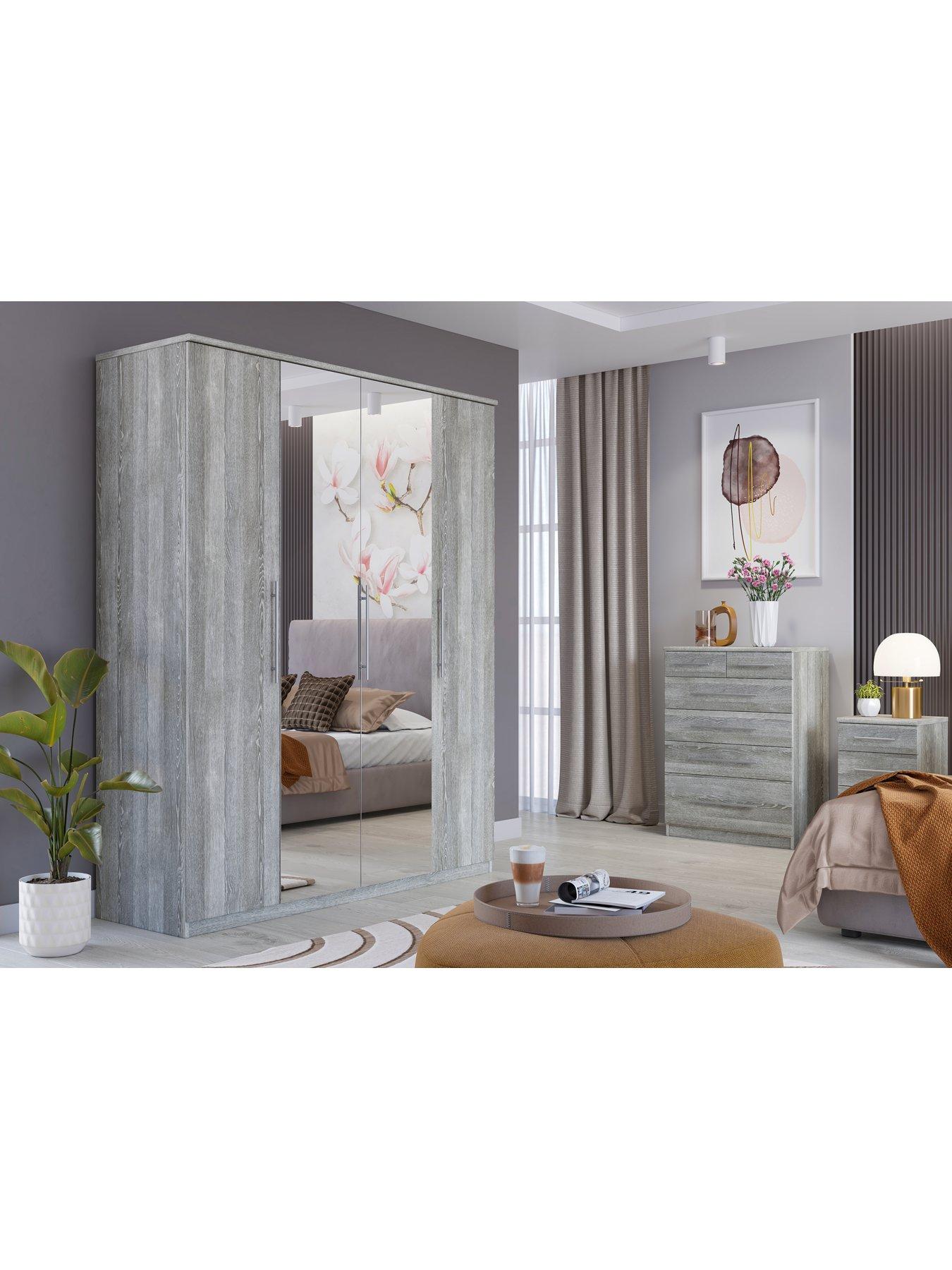 Image 5 of 6 of The Very Collection Prague 4 Door Wardrobe With Mirrors - FSC&reg; Certified