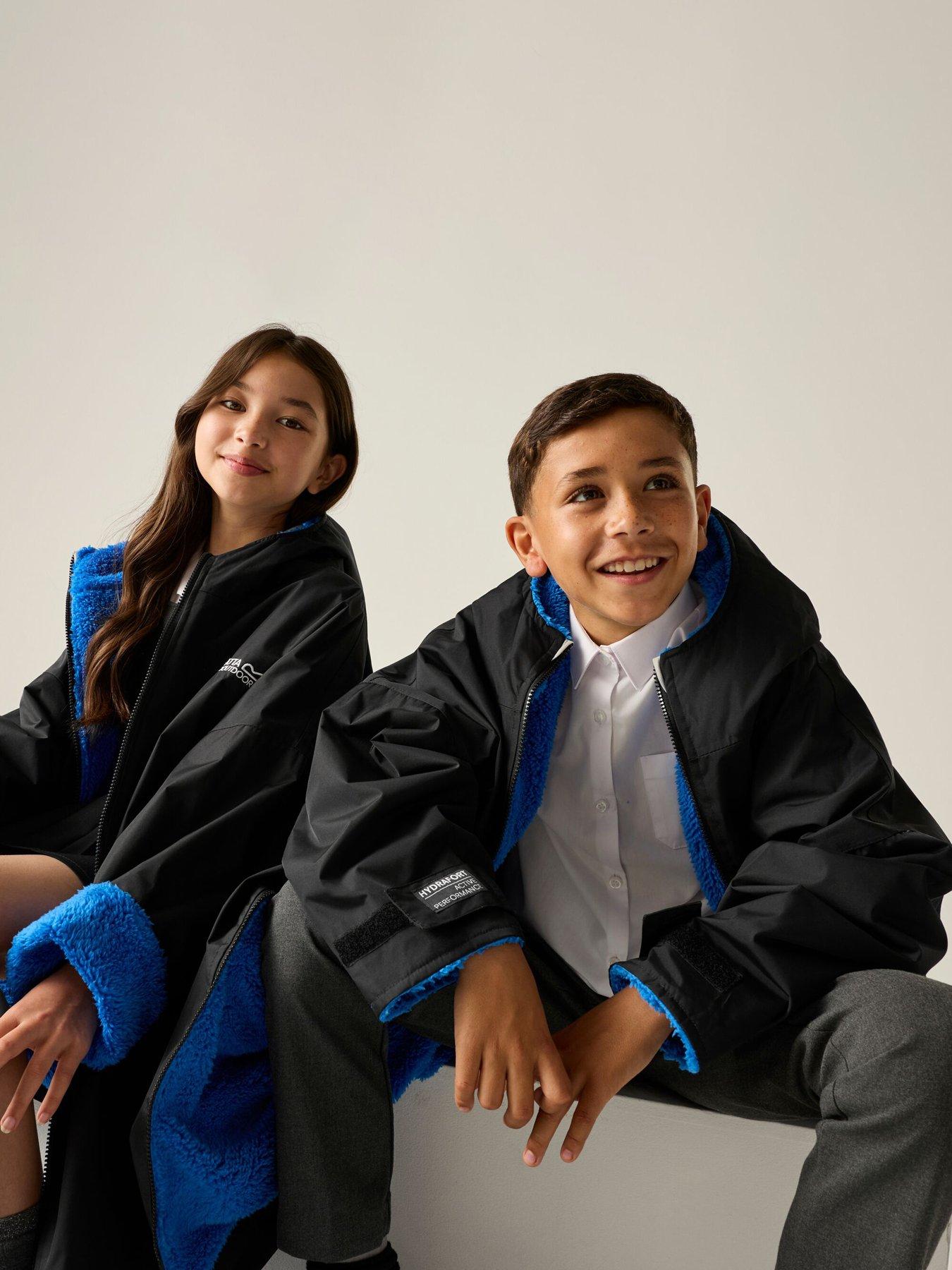 Regatta Kids Junior Changing Robe Waterproof Shell -black