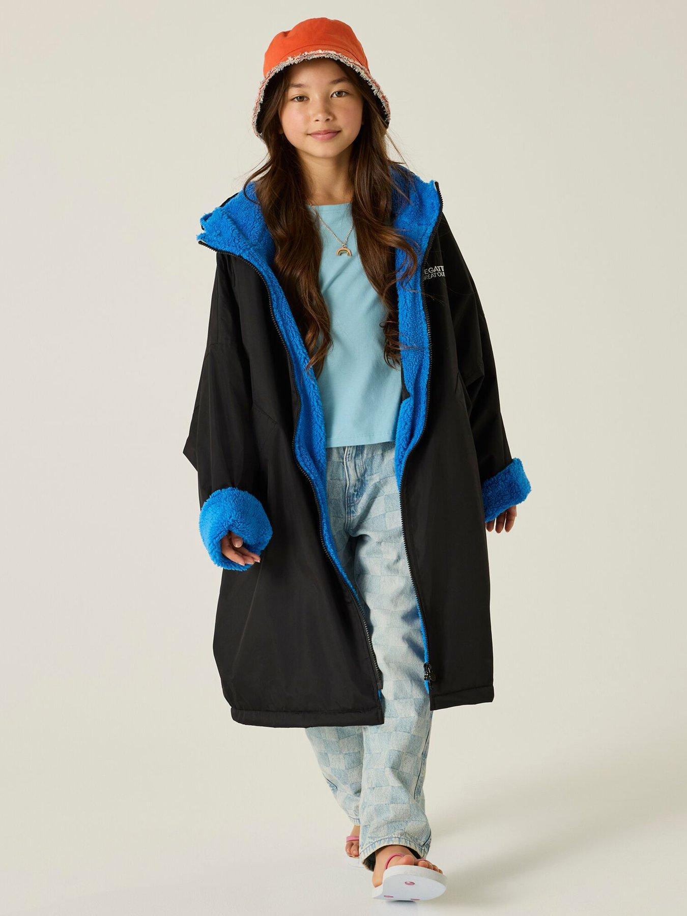 Image 1 of 6 of Regatta Kids Junior Changing Robe Waterproof Shell -black