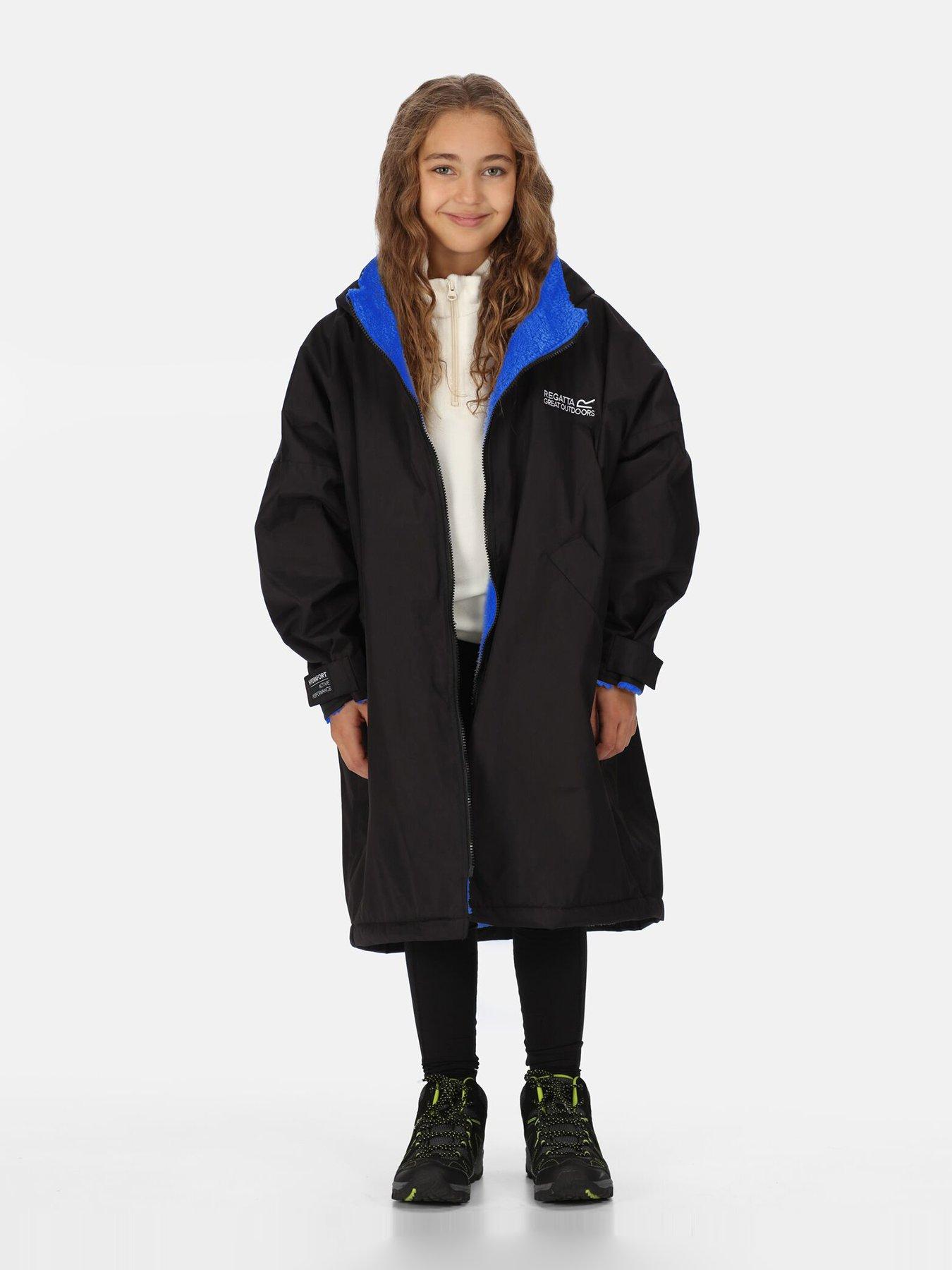 undefined Kids Junior Changing Robe Waterproof Shell -black