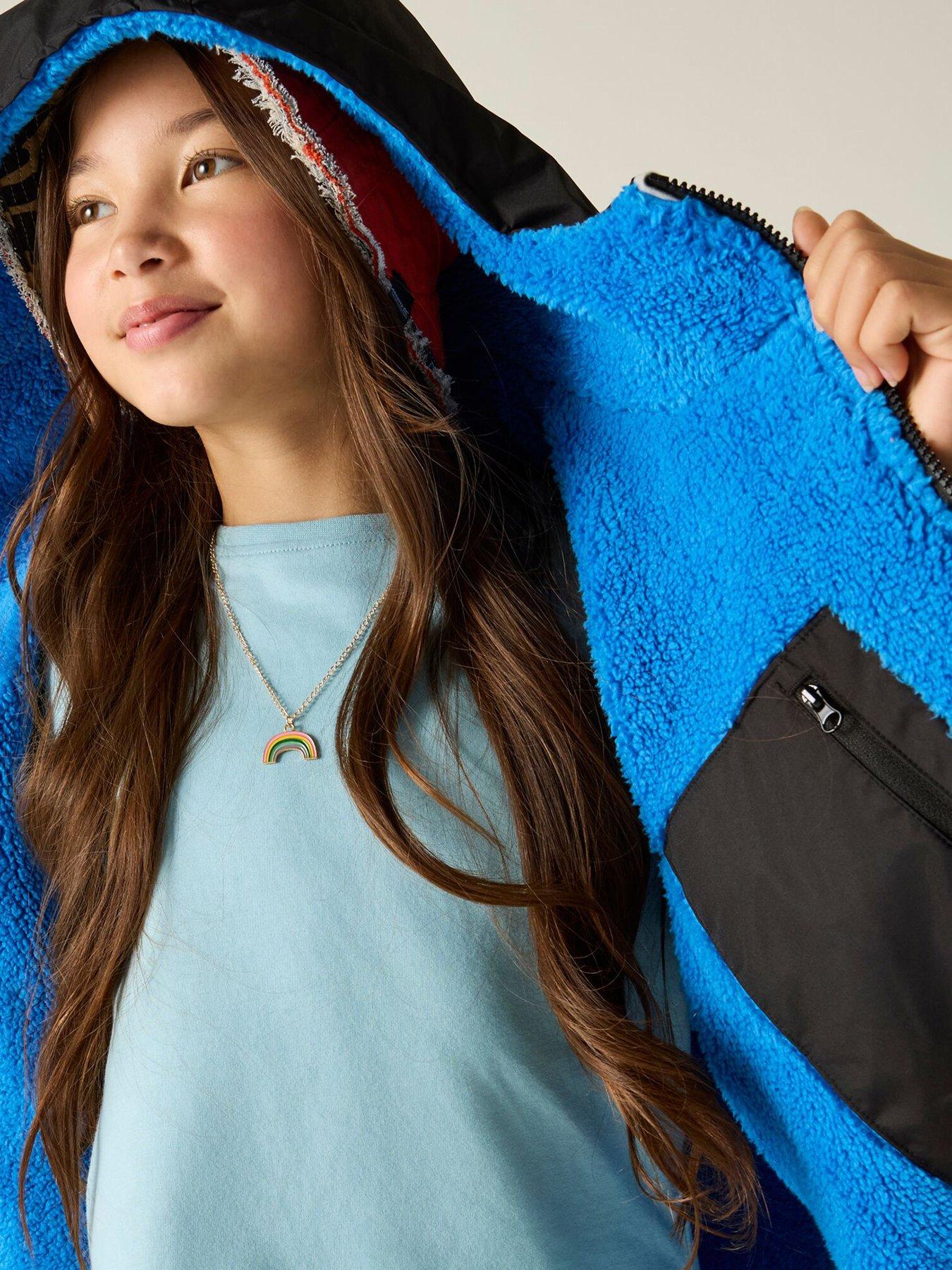 Image 4 of 6 of Regatta Kids Junior Changing Robe Waterproof Shell -black