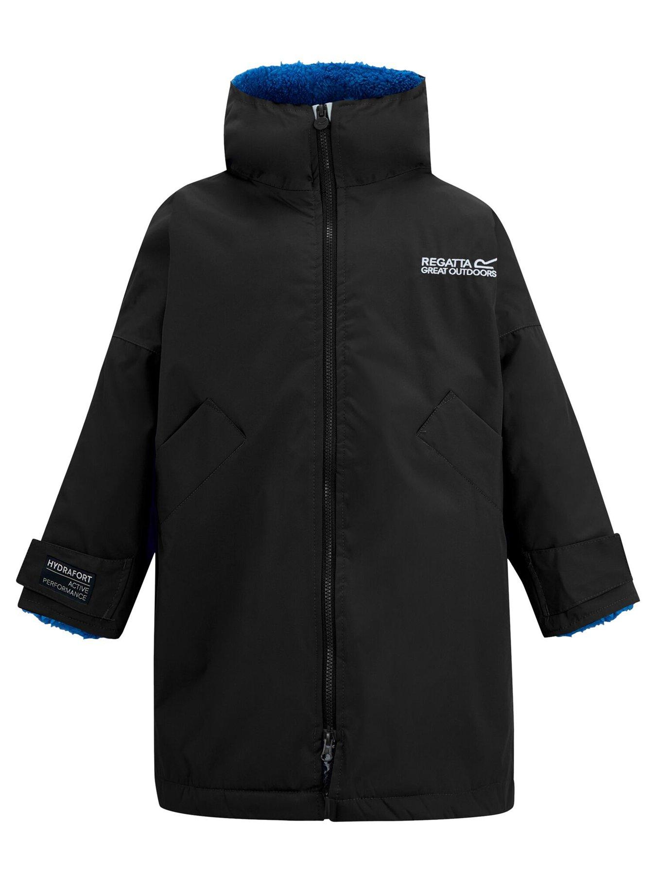 Image 5 of 6 of Regatta Kids Junior Changing Robe Waterproof Shell -black