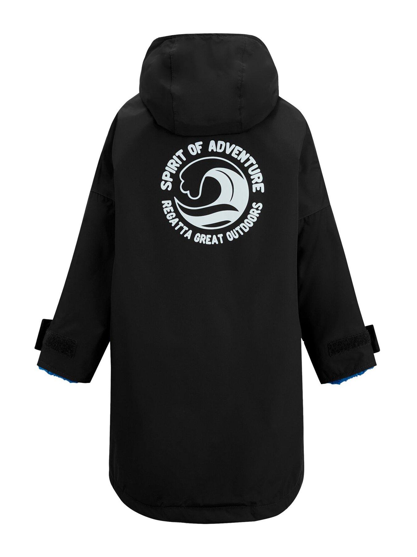 Image 6 of 6 of Regatta Kids Junior Changing Robe Waterproof Shell -black