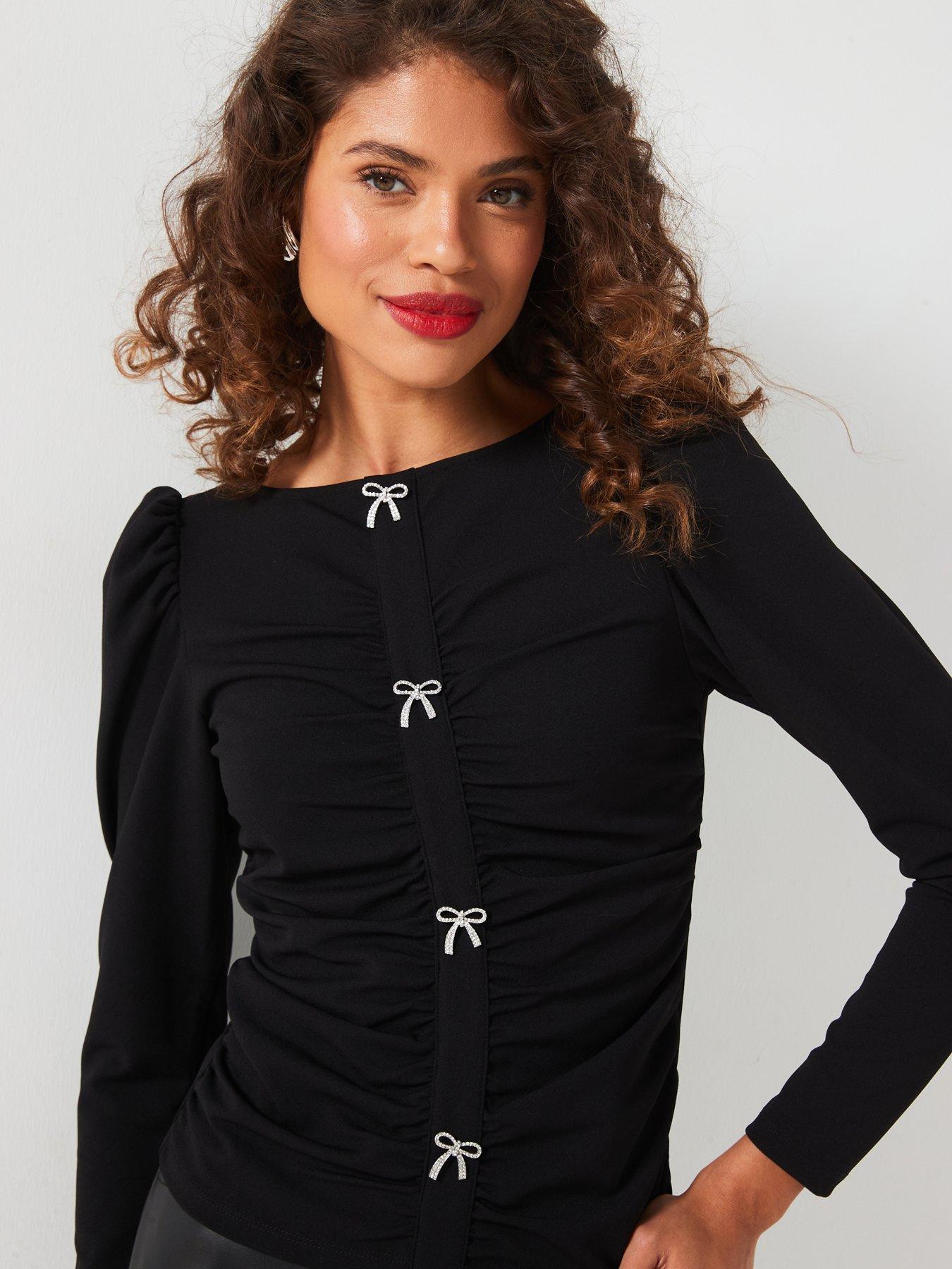 v-by-very-bow-front-long-sleeve-top-blackoutfit