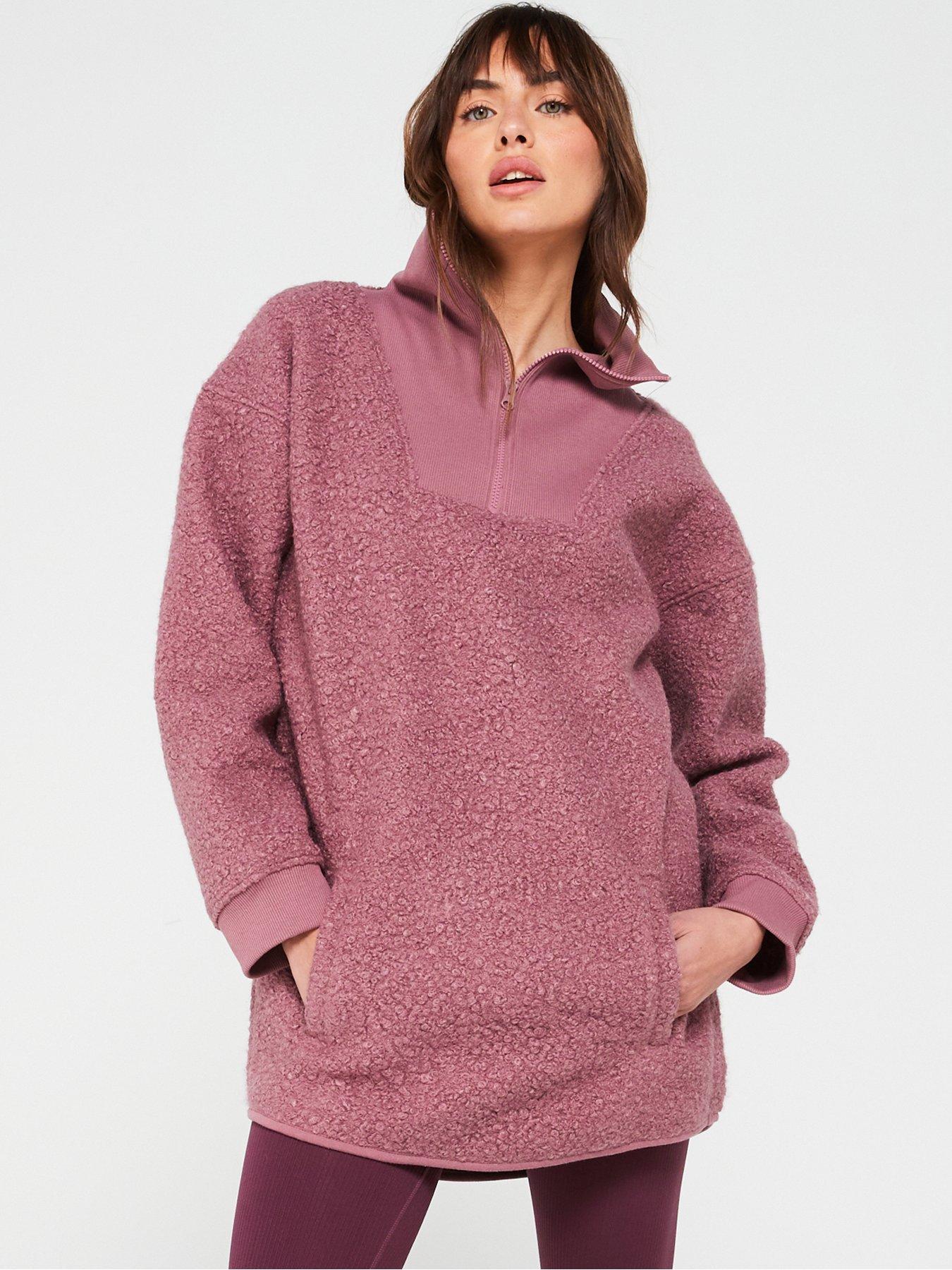 v-by-very-ribbed-borg-zip-through-fleece-top-pinkfront