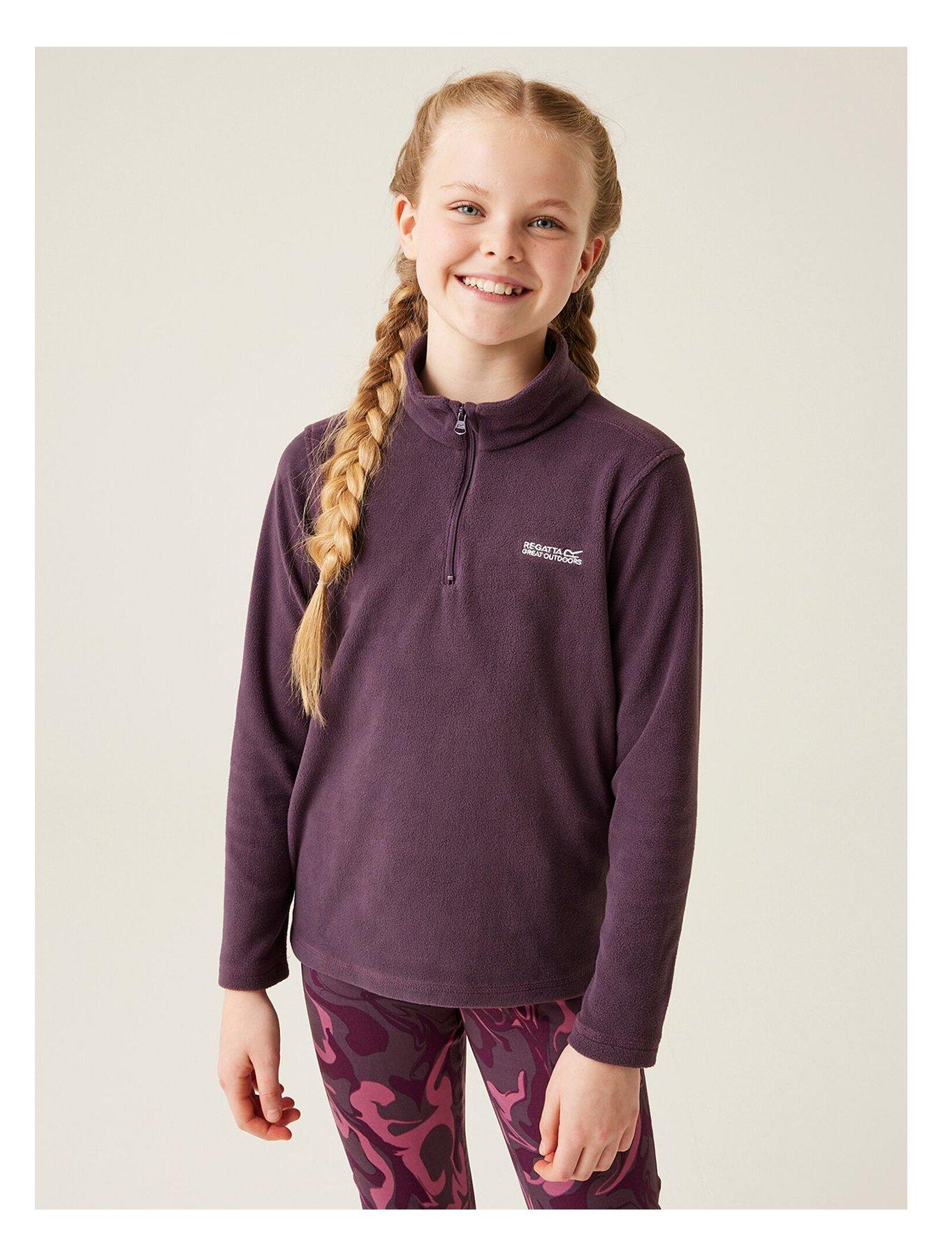 regatta-kids-hot-shot-ii-fleece-plum