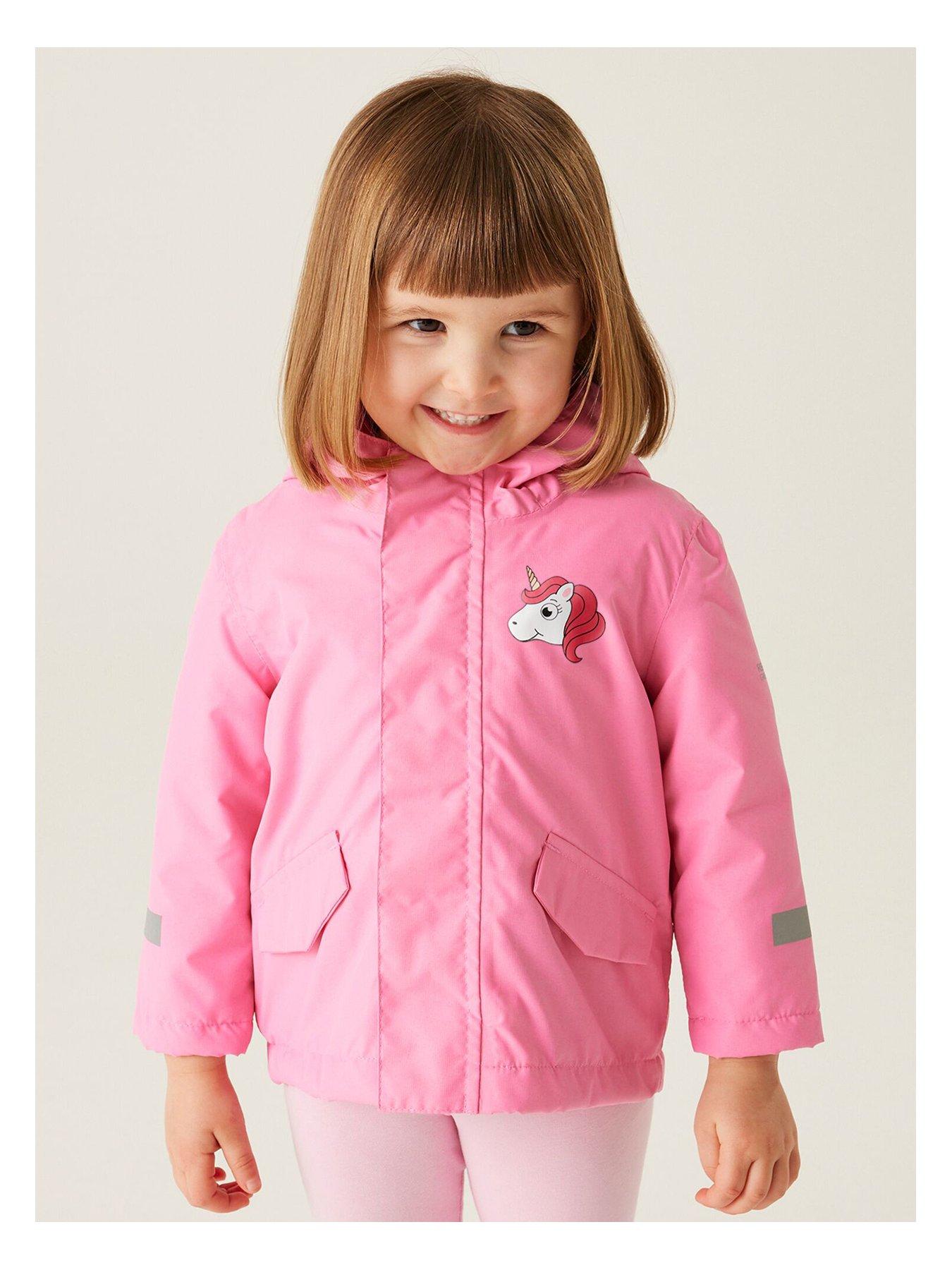 undefined Kids Animal Rainy Day Jacket Waterproof Insulated Jacket Luna The Unicorn-pink