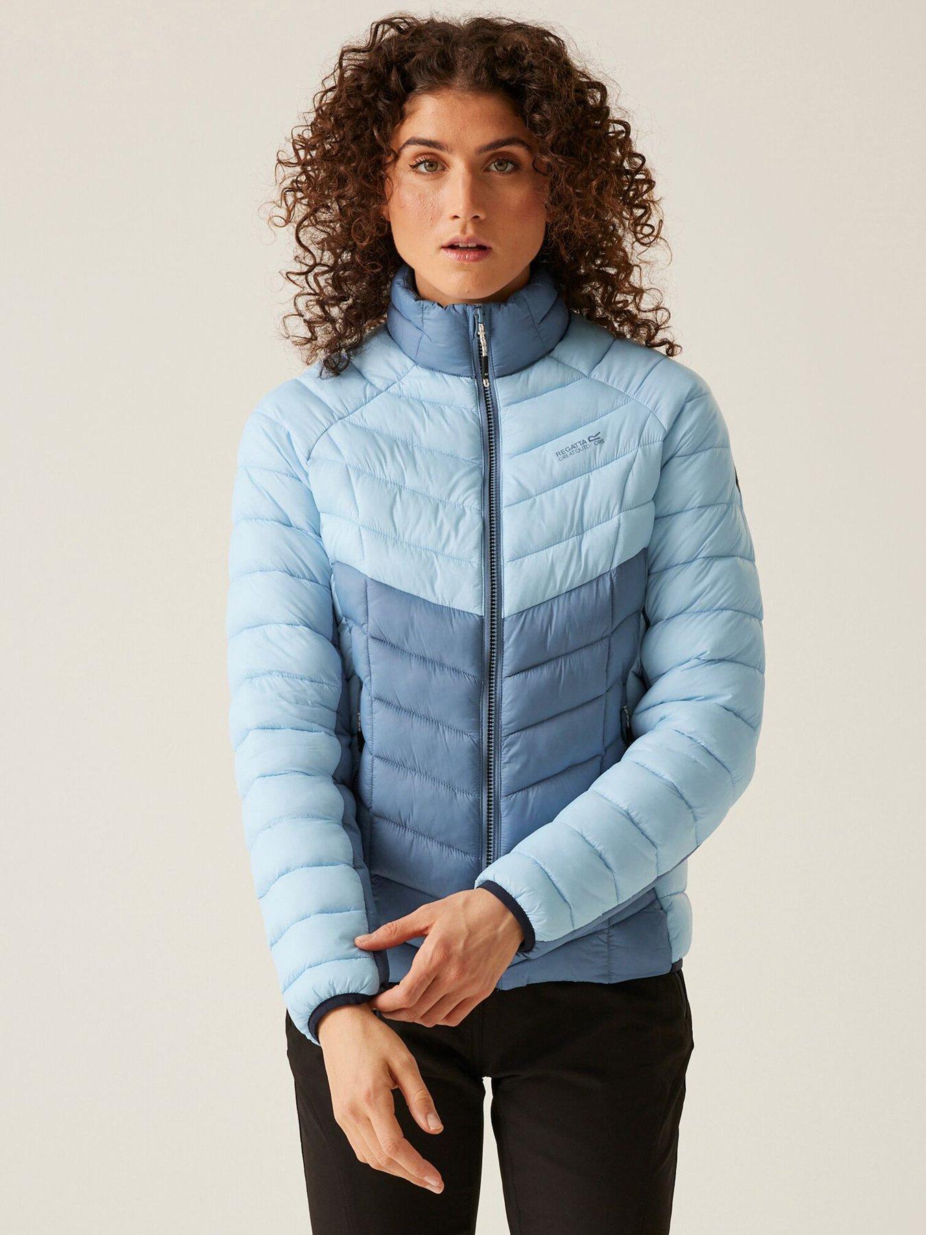 undefined Womens Dalent Baffled/Quilted Jacket-BLUE
