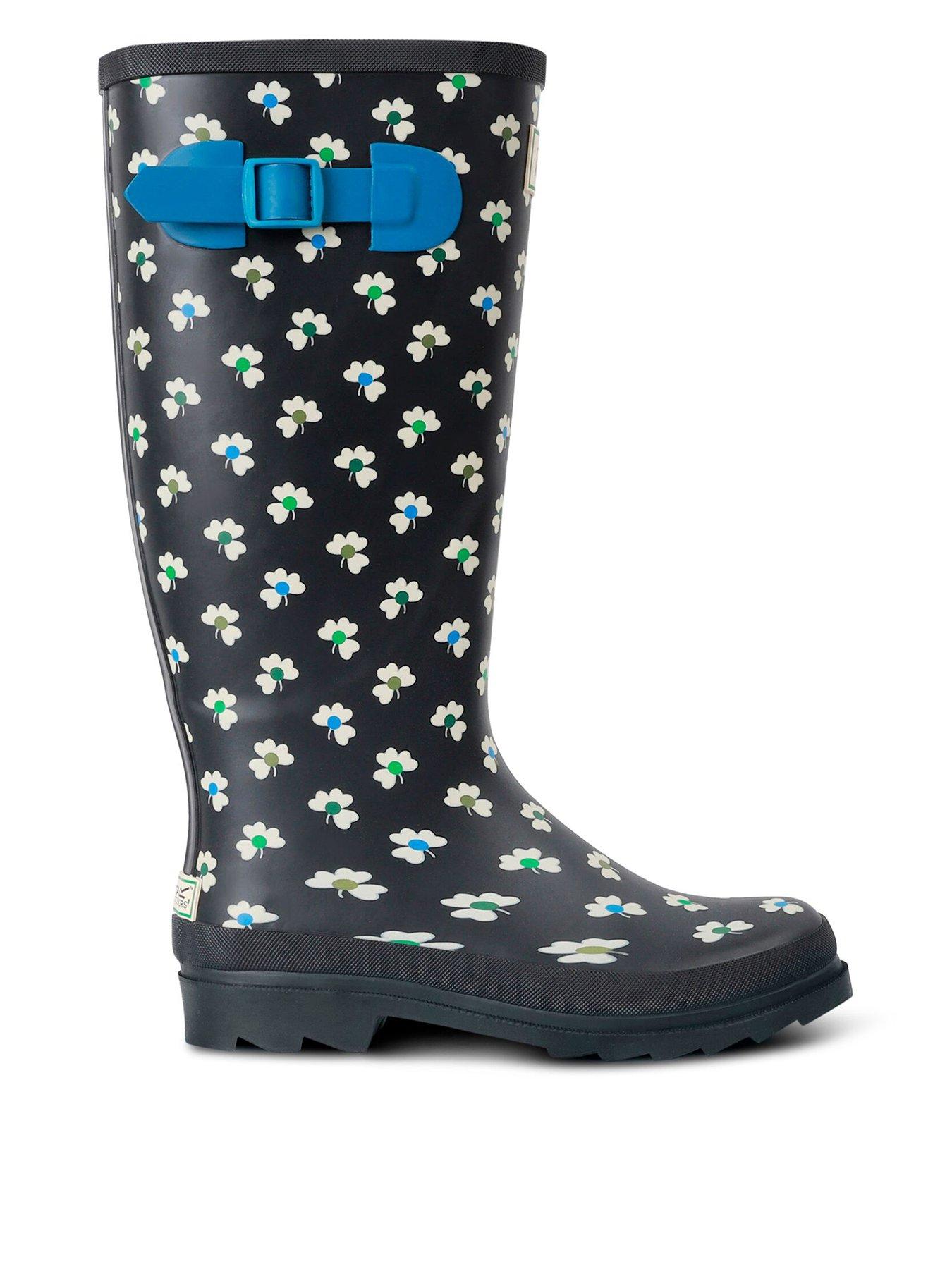 Regatta Womens Orla Kiely Welly Hi Ii - Clover Print - Black