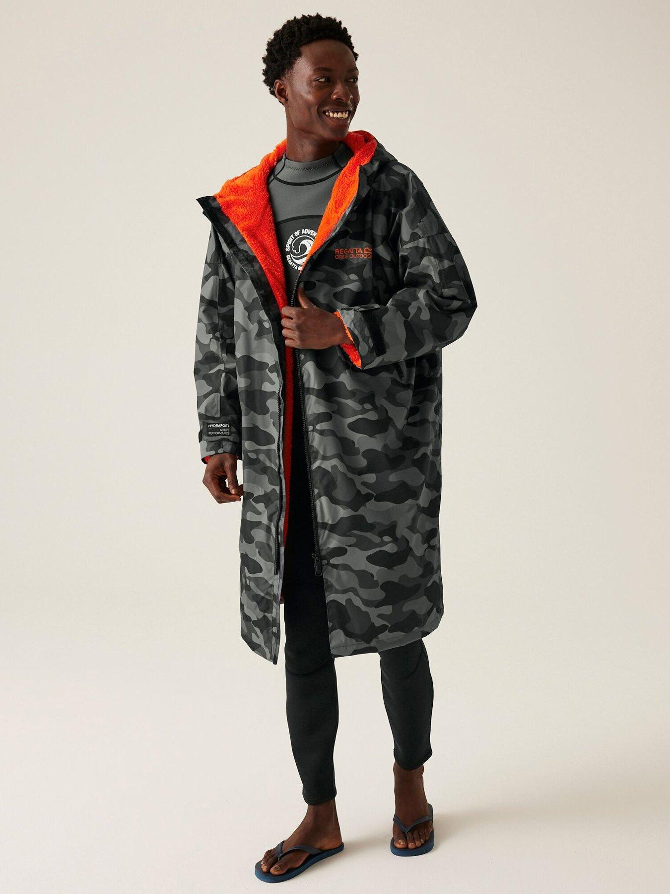 undefined Mens Adult  Robe Waterproof Shell-GREY