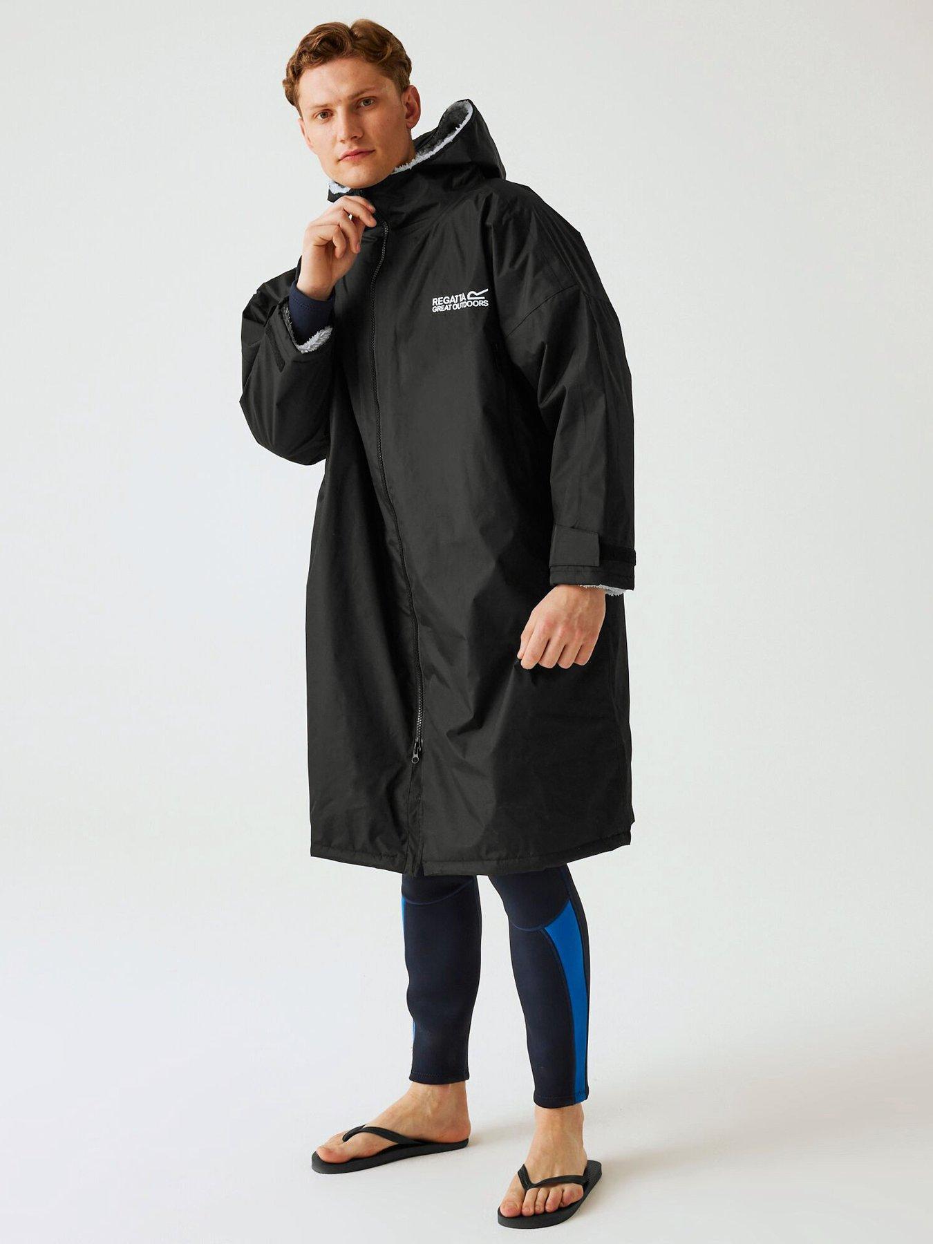 regatta-unisex-adult-changing-robe-waterproof-shell-blackstillFront