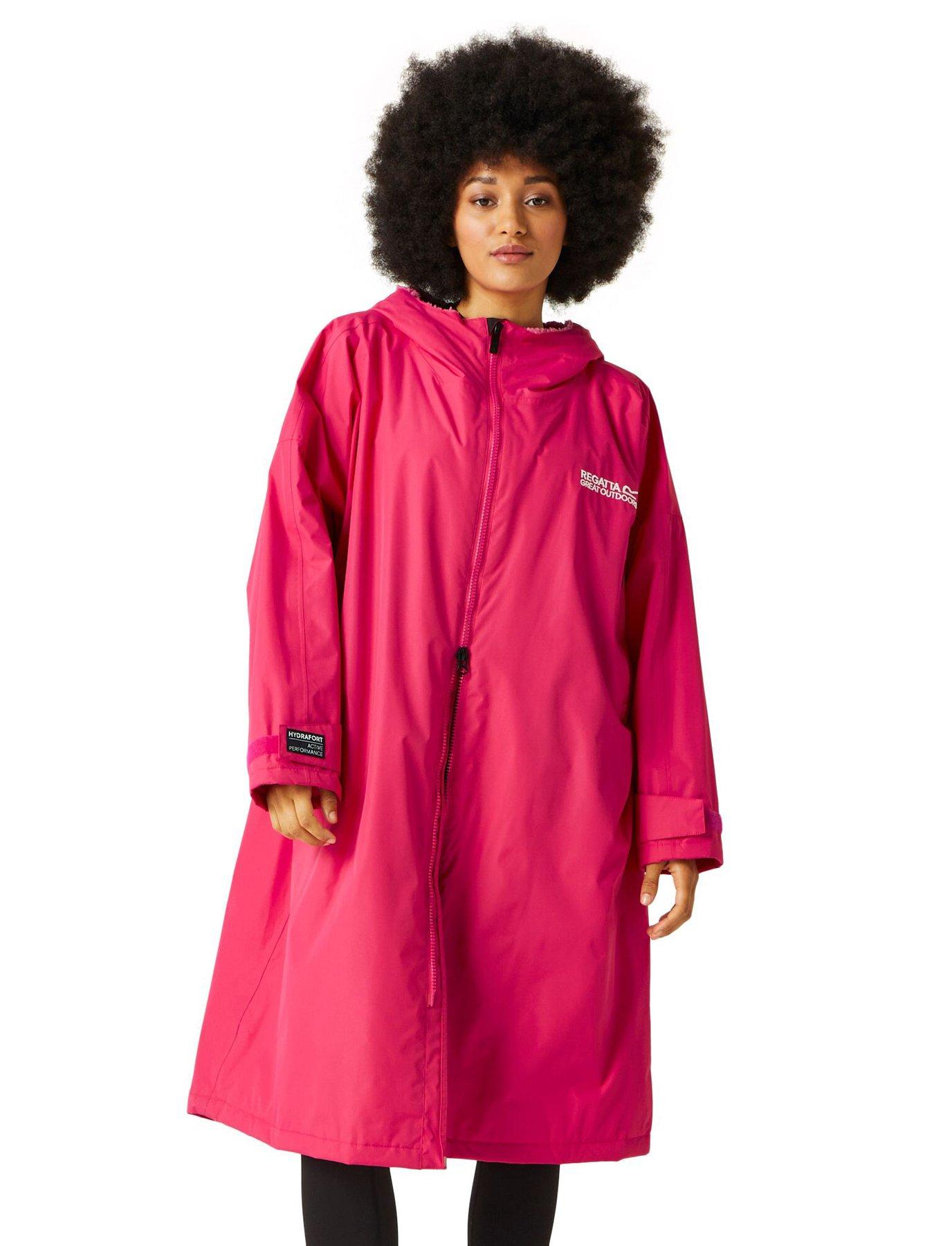 regatta-womens-adult-robe-waterproof-shell-pinkfront