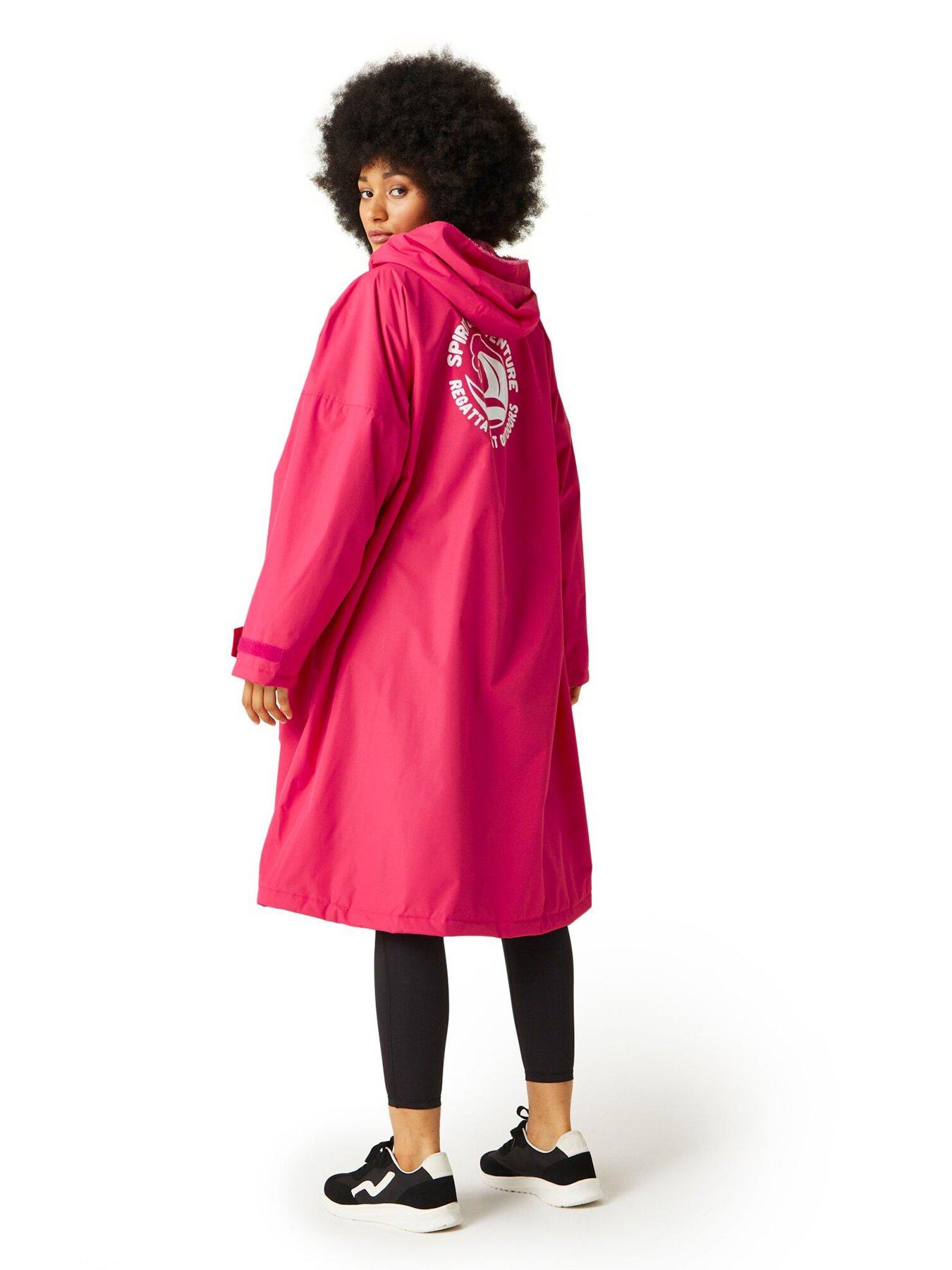 regatta-womens-adult-robe-waterproof-shell-pinkstillFront