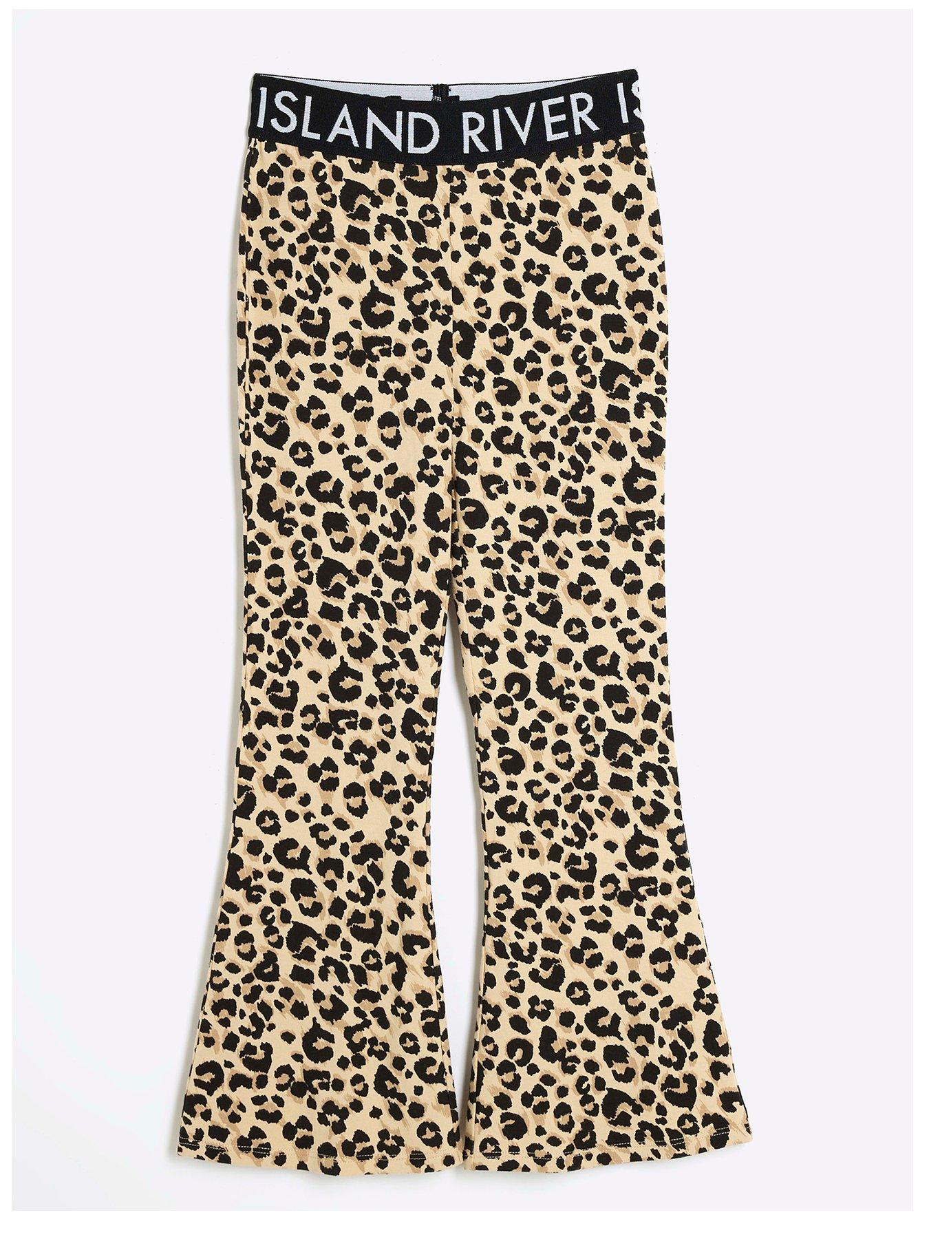 river-island-older-girls-leopard-print-kickflare-beigefront